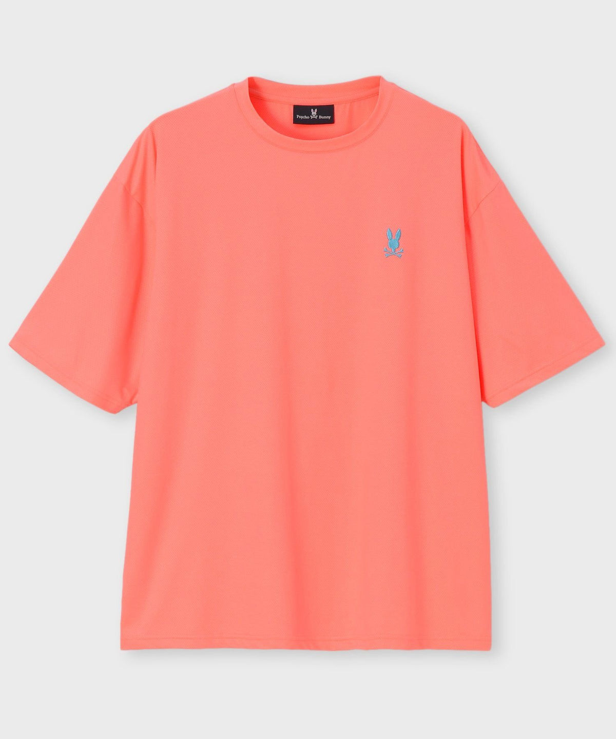 Fine mesh relaxed one-point logo T-shirt