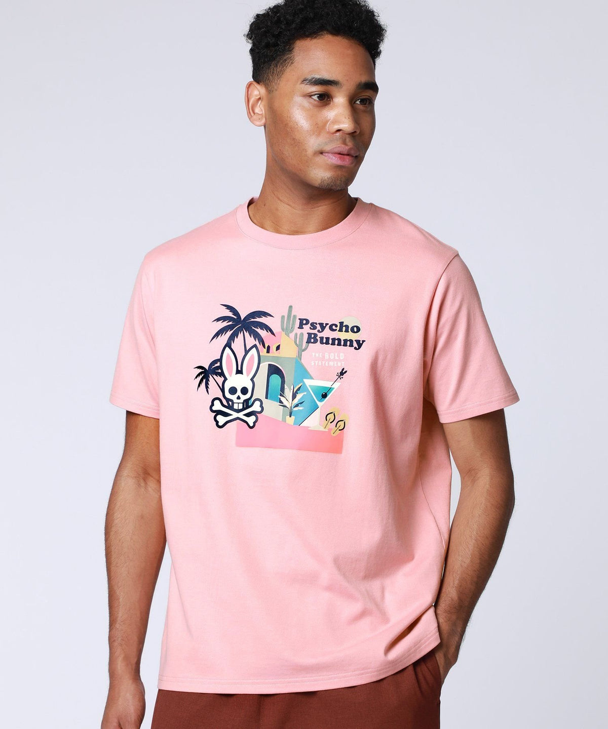 Tropical artwork Pima cotton T-shirt