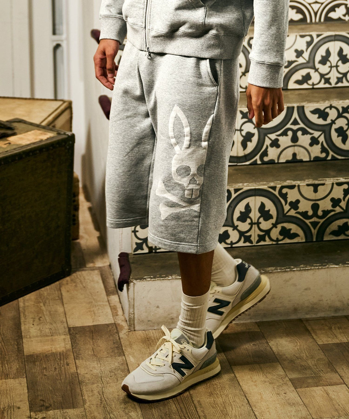 jacquard logo baggy sweat shorts