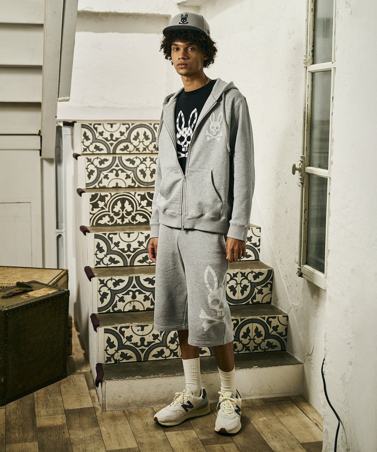 jacquard logo baggy sweat shorts