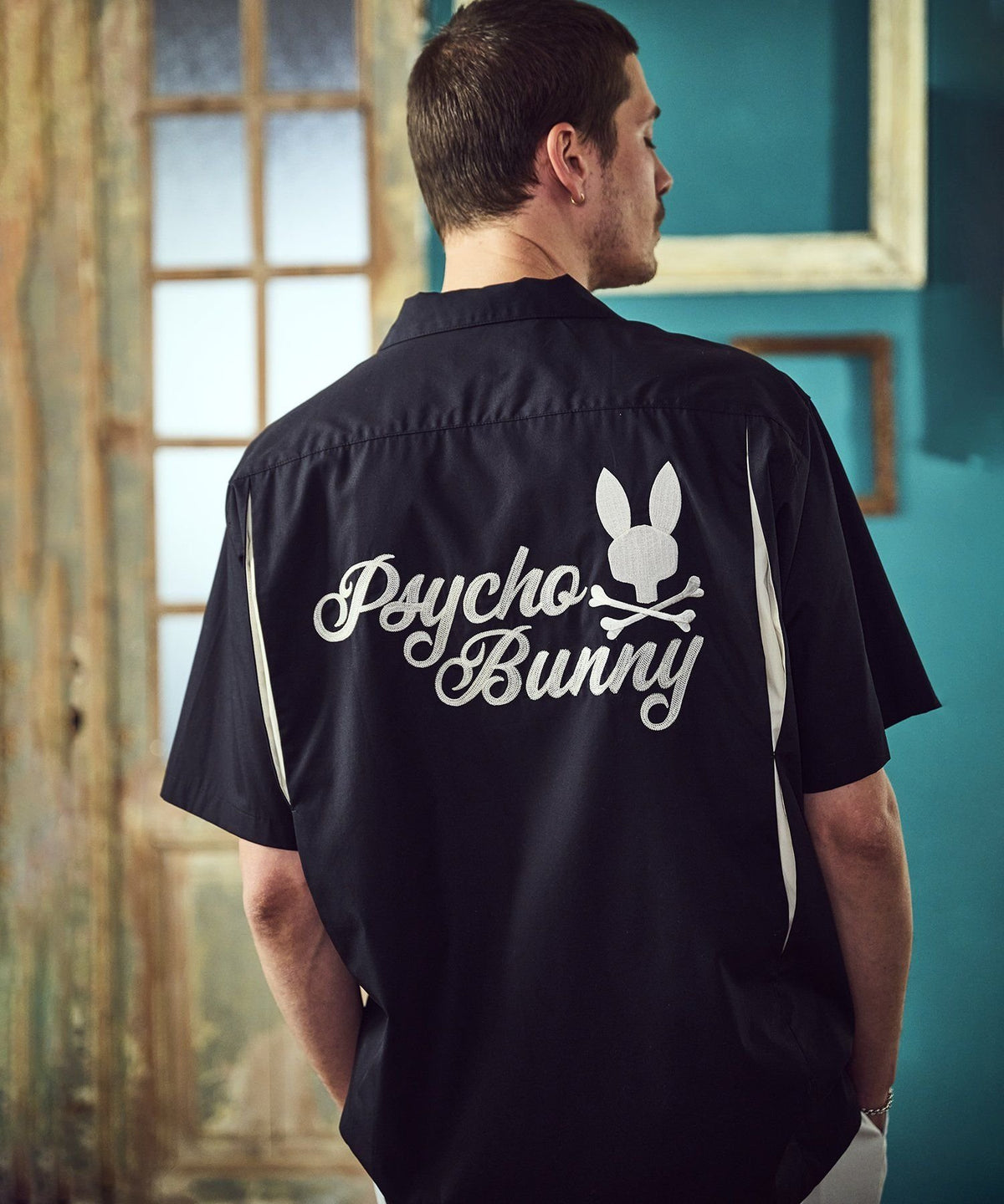 open collar bowling shirt