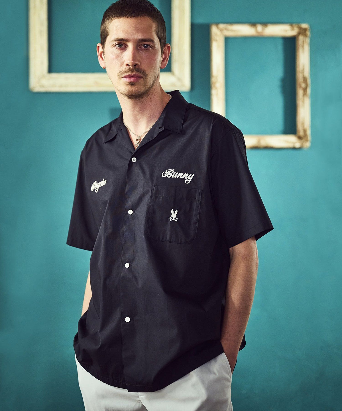 open collar bowling shirt
