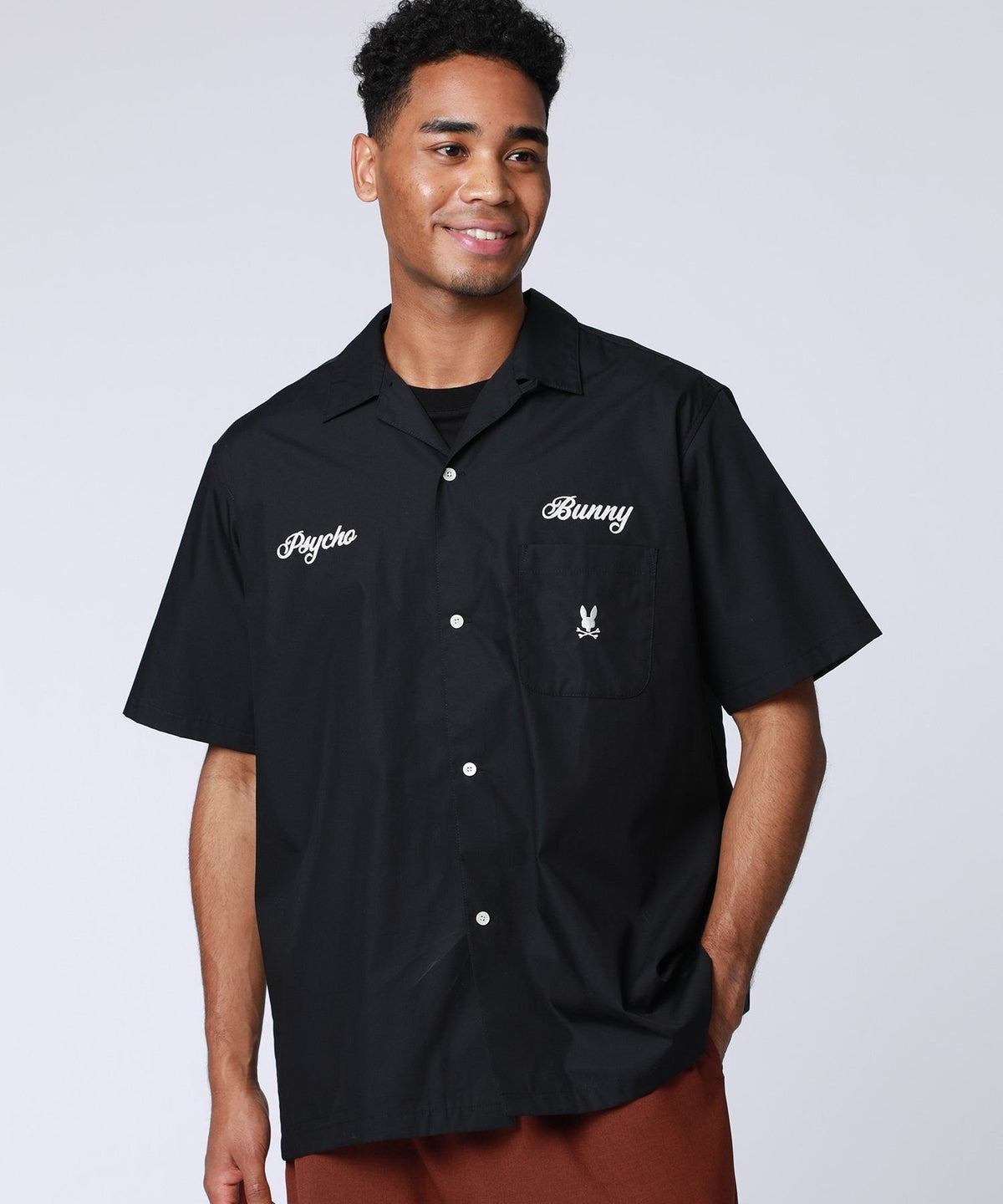 open collar bowling shirt