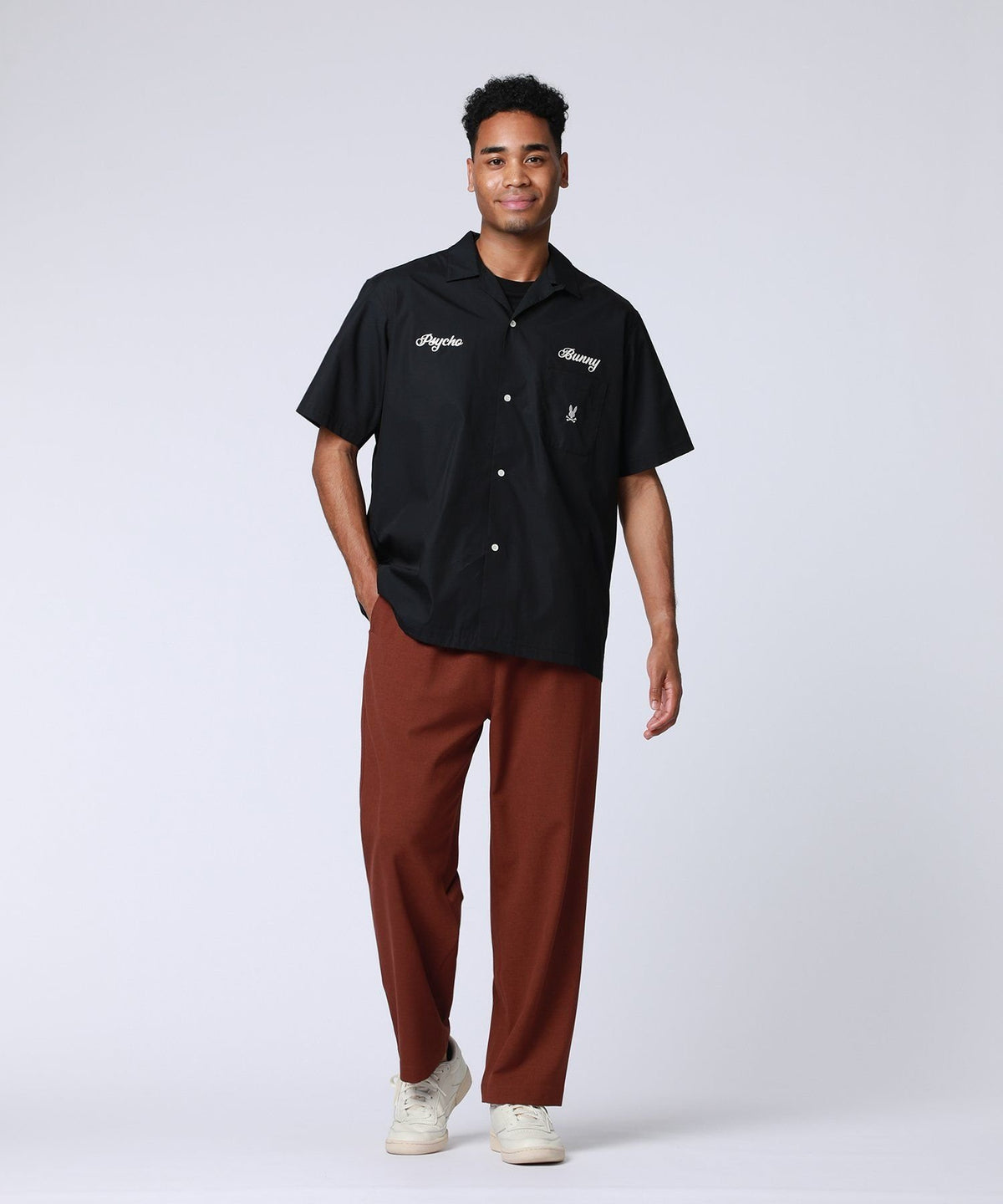 open collar bowling shirt