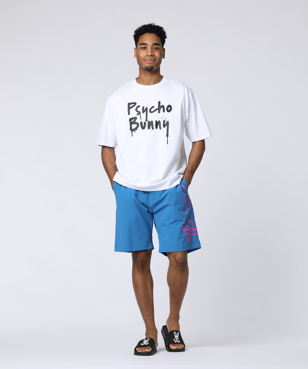 Side logo bunny stretch shorts