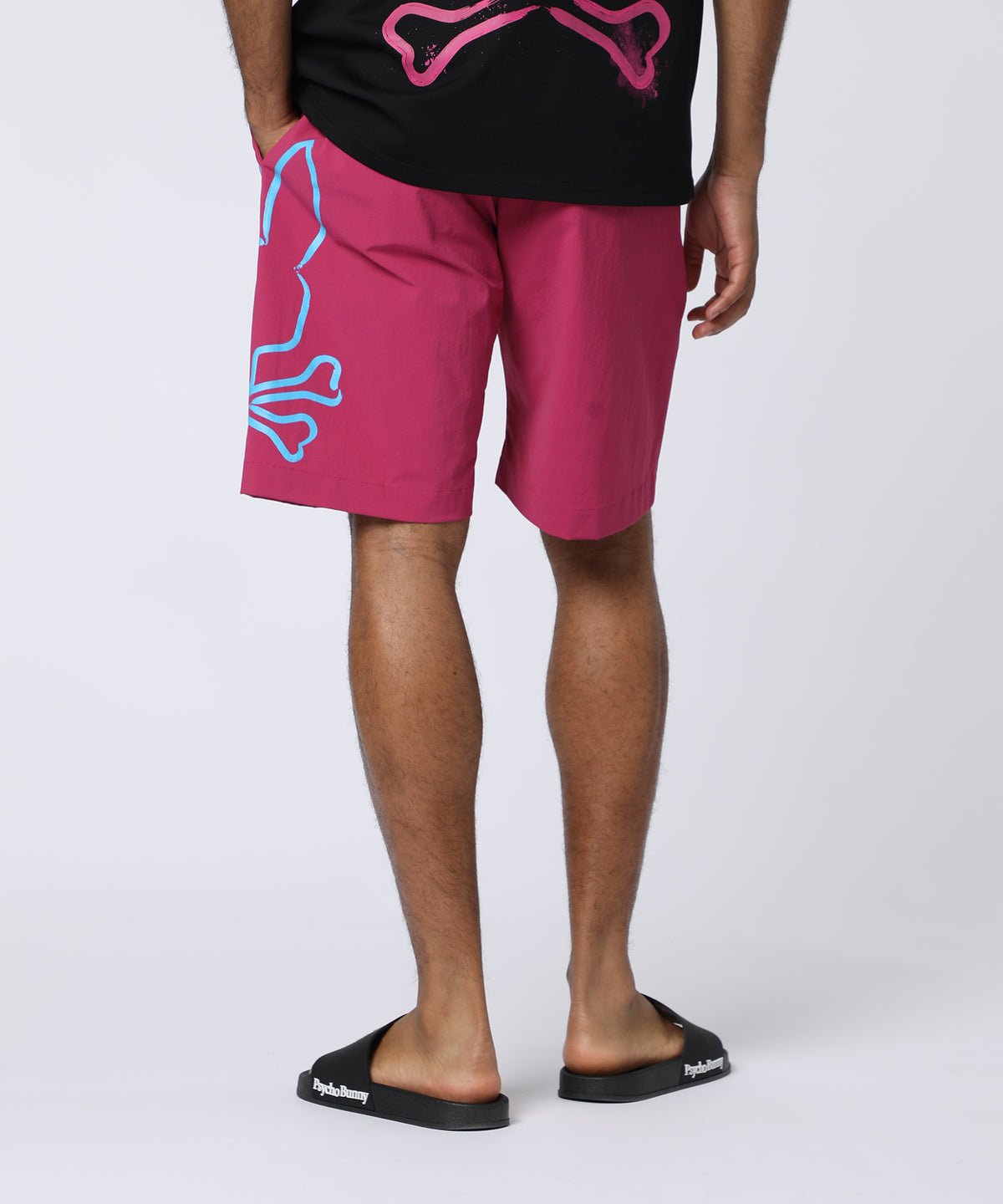 Side logo bunny stretch shorts
