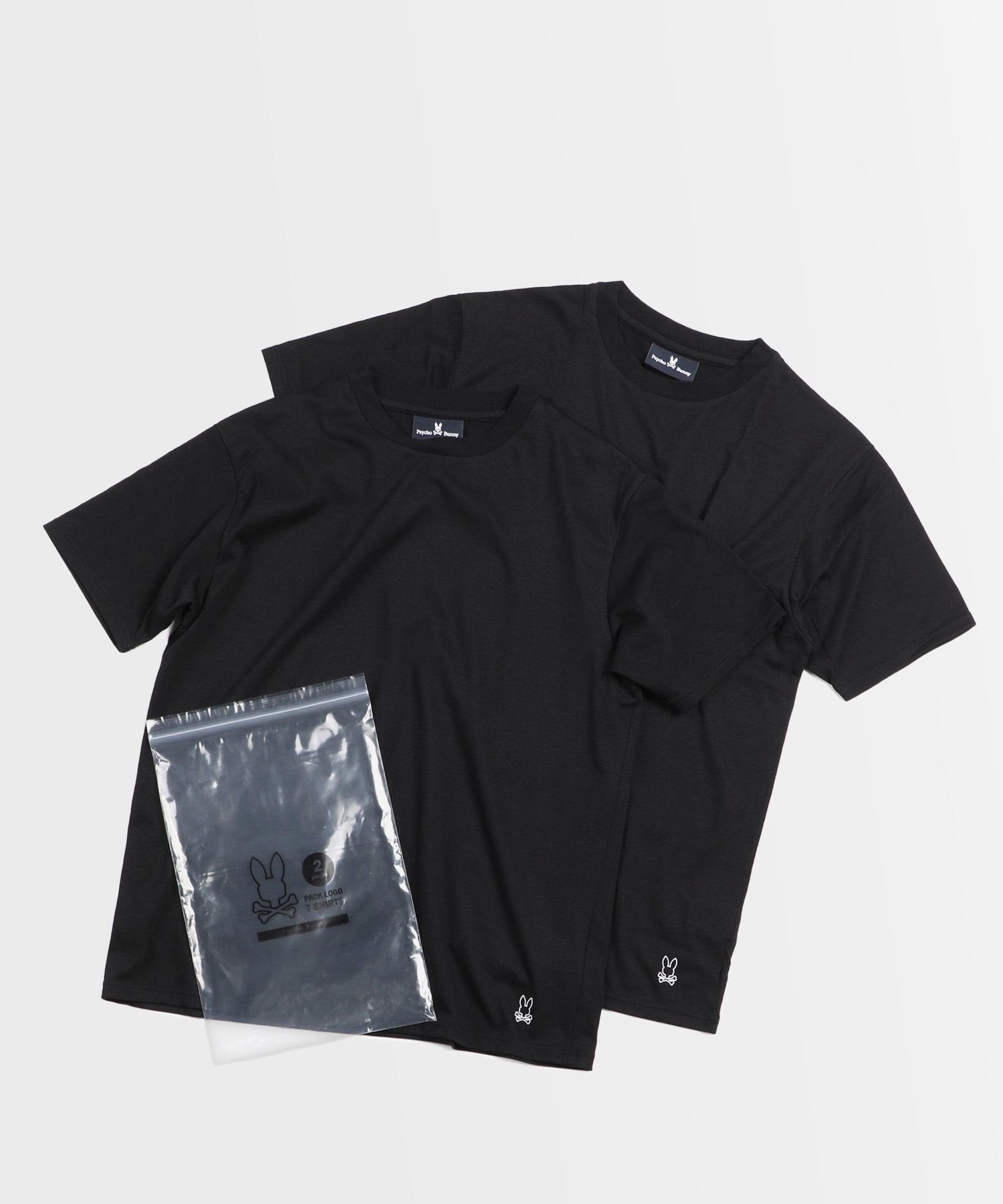 【未使用品】メンズ クラシックパッチ Tシャツ【ブラック】 WEB限定]2PACK Tシャツ