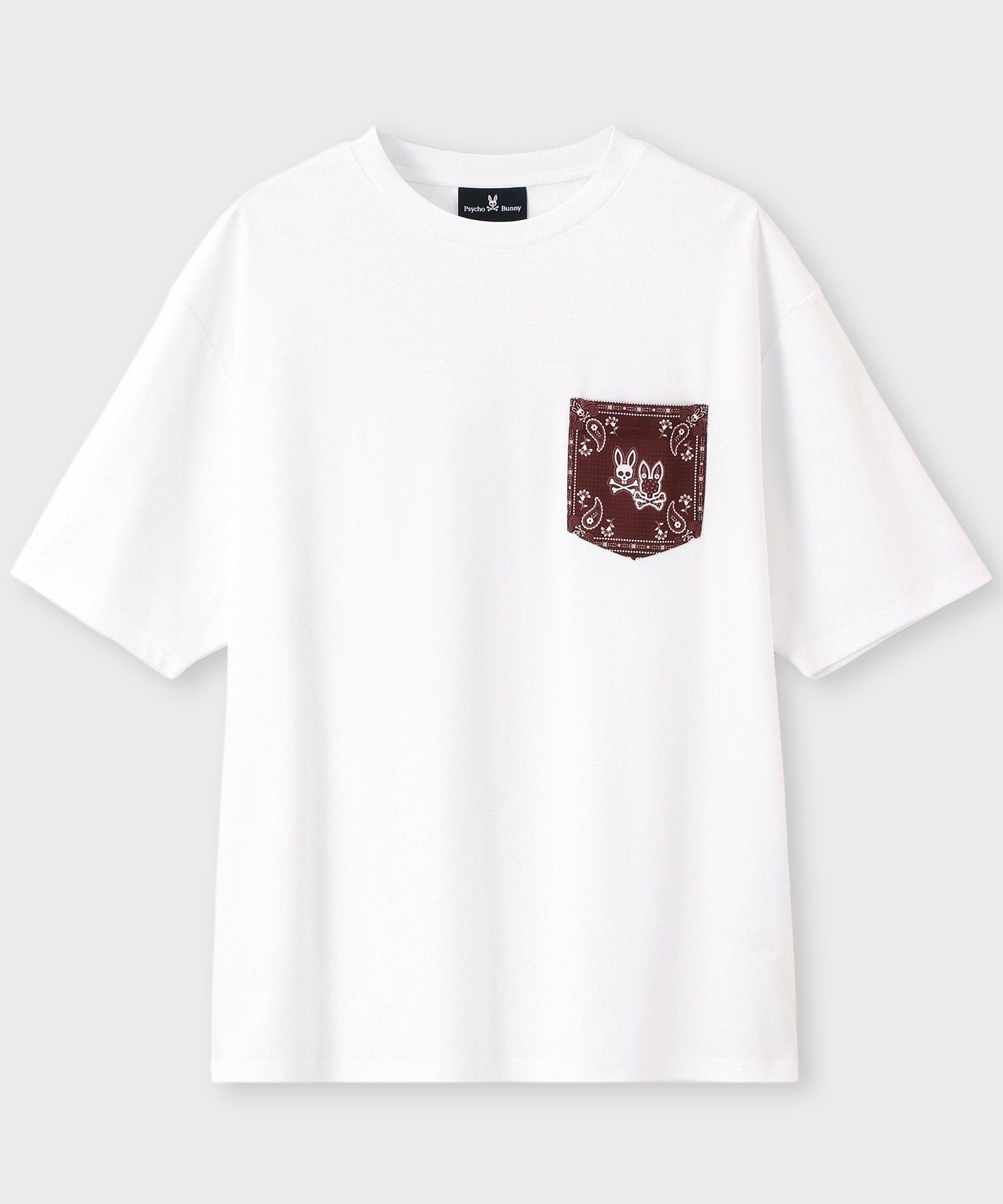Original bandana pattern relaxed pocket T-shirt