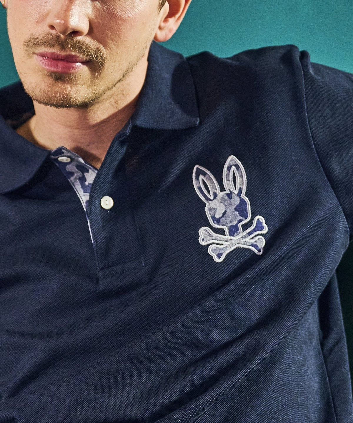 COOLMAX camouflage bunny pique polo shirt