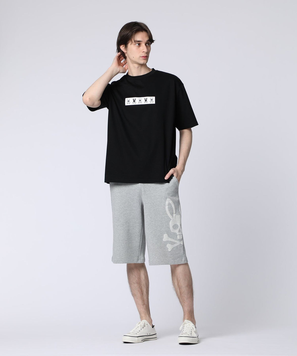 jacquard logo baggy sweat shorts