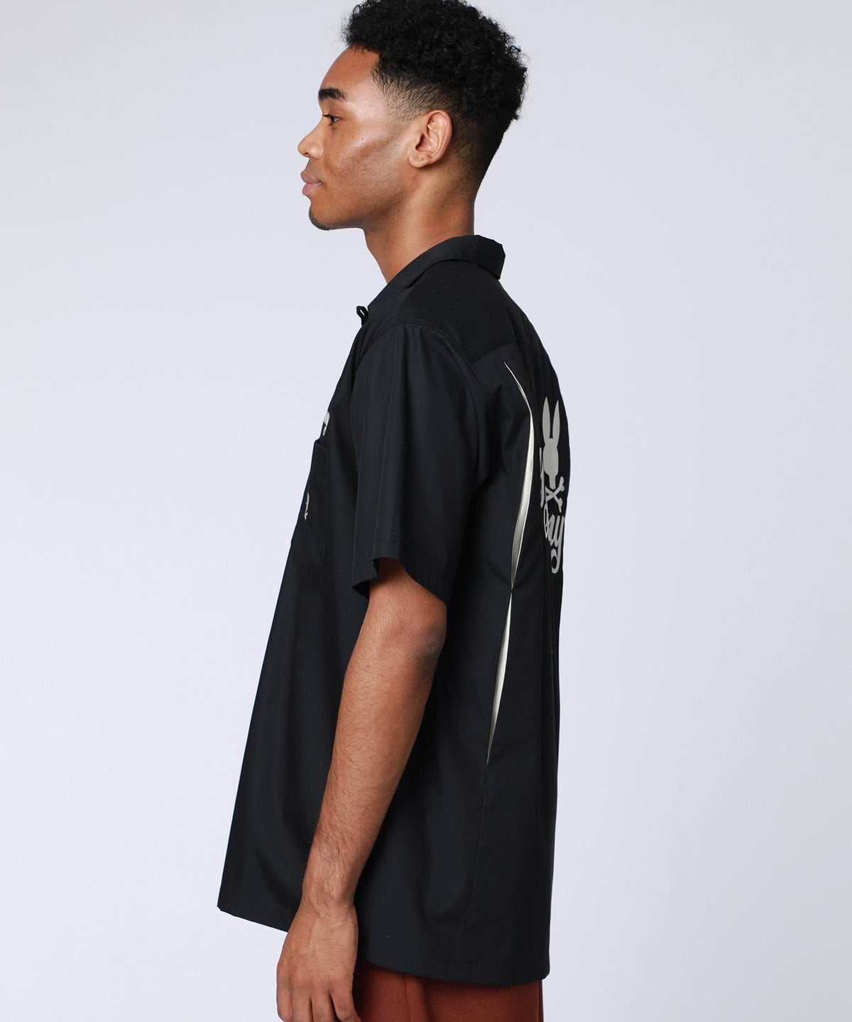 open collar bowling shirt