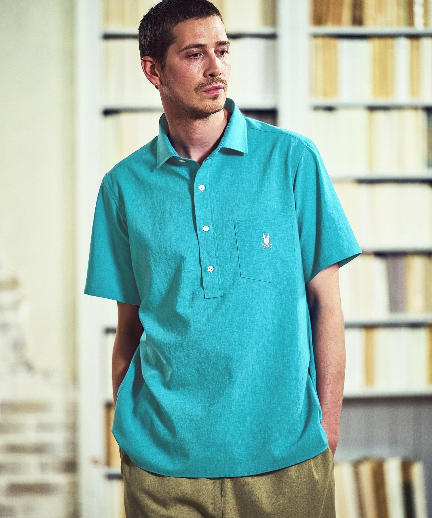 EVALET linen dry touch pullover shirt