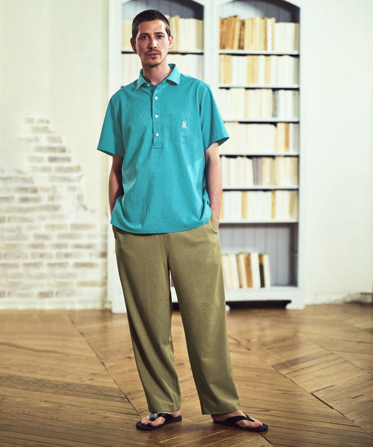 EVALET linen dry touch pullover shirt