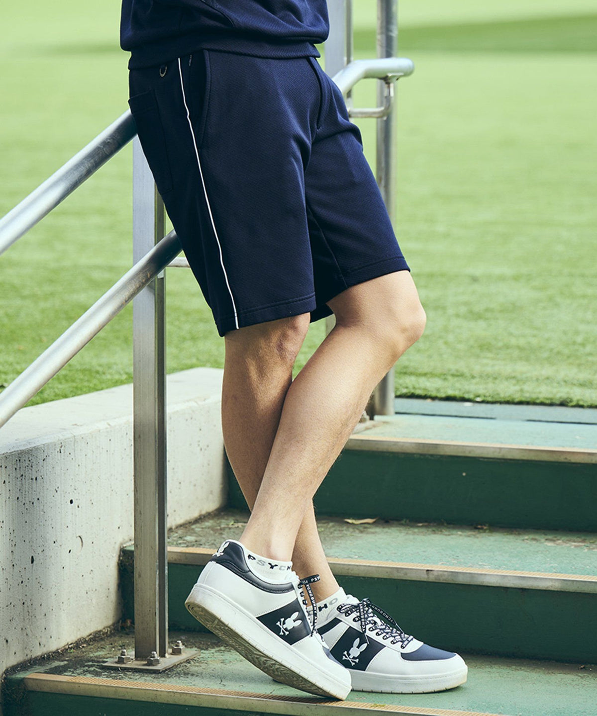 [GOLF] Line motif PB graphic shorts