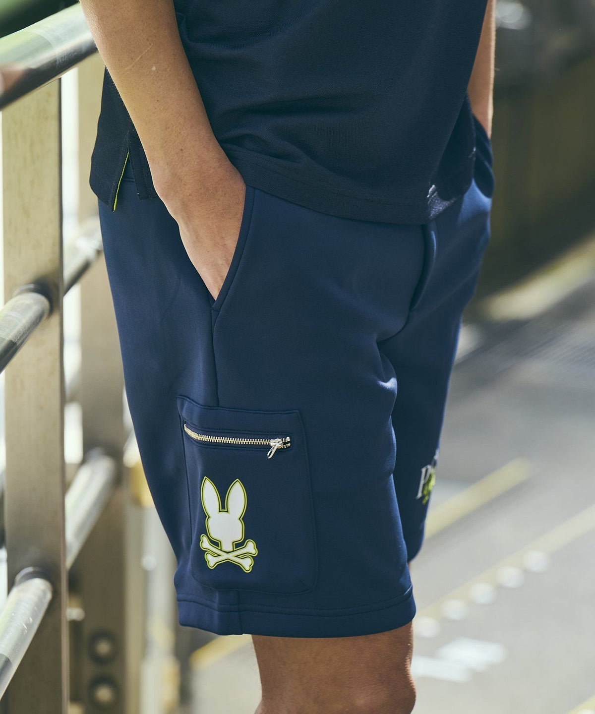 [GOLF]Contrast signature logo shorts