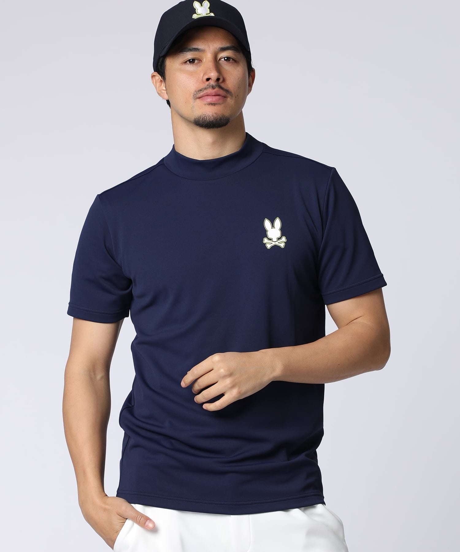 GOLF]コントラストシグネチャーロゴ モックネックTシャツ