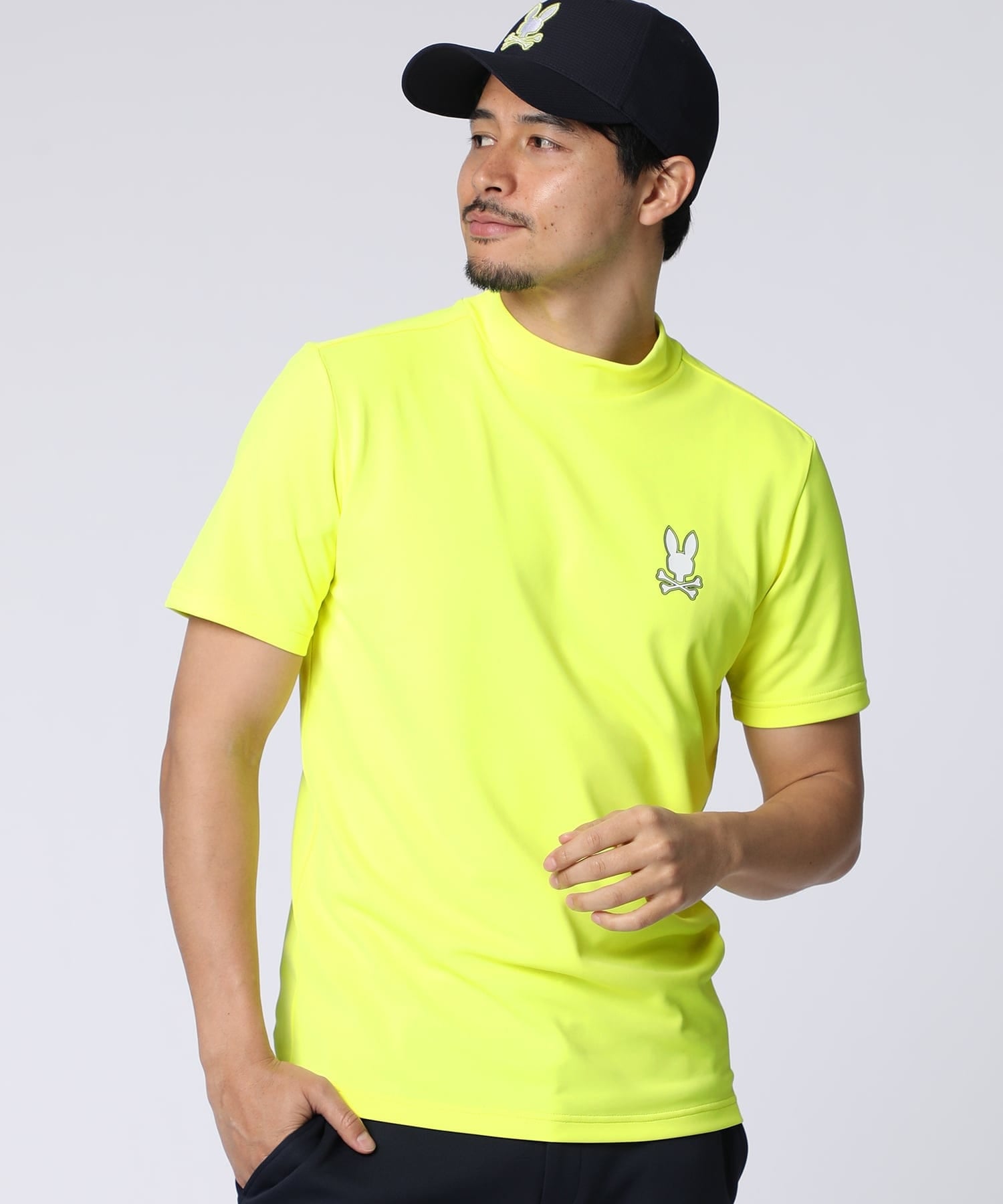 GOLF]コントラストシグネチャーロゴ モックネックTシャツ