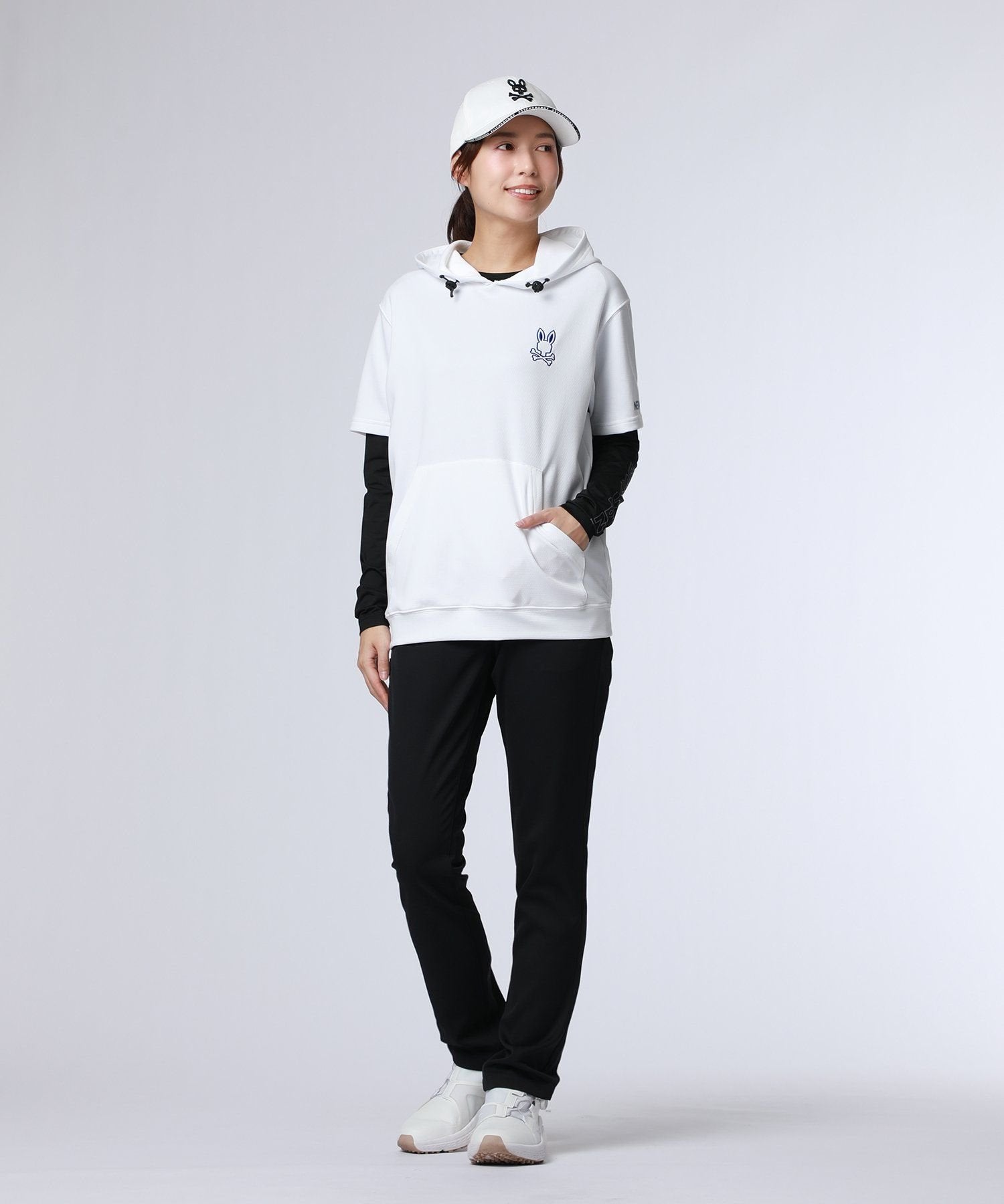 [GOLF][WOMEN]シルエットラインBUNNY 半袖パーカ