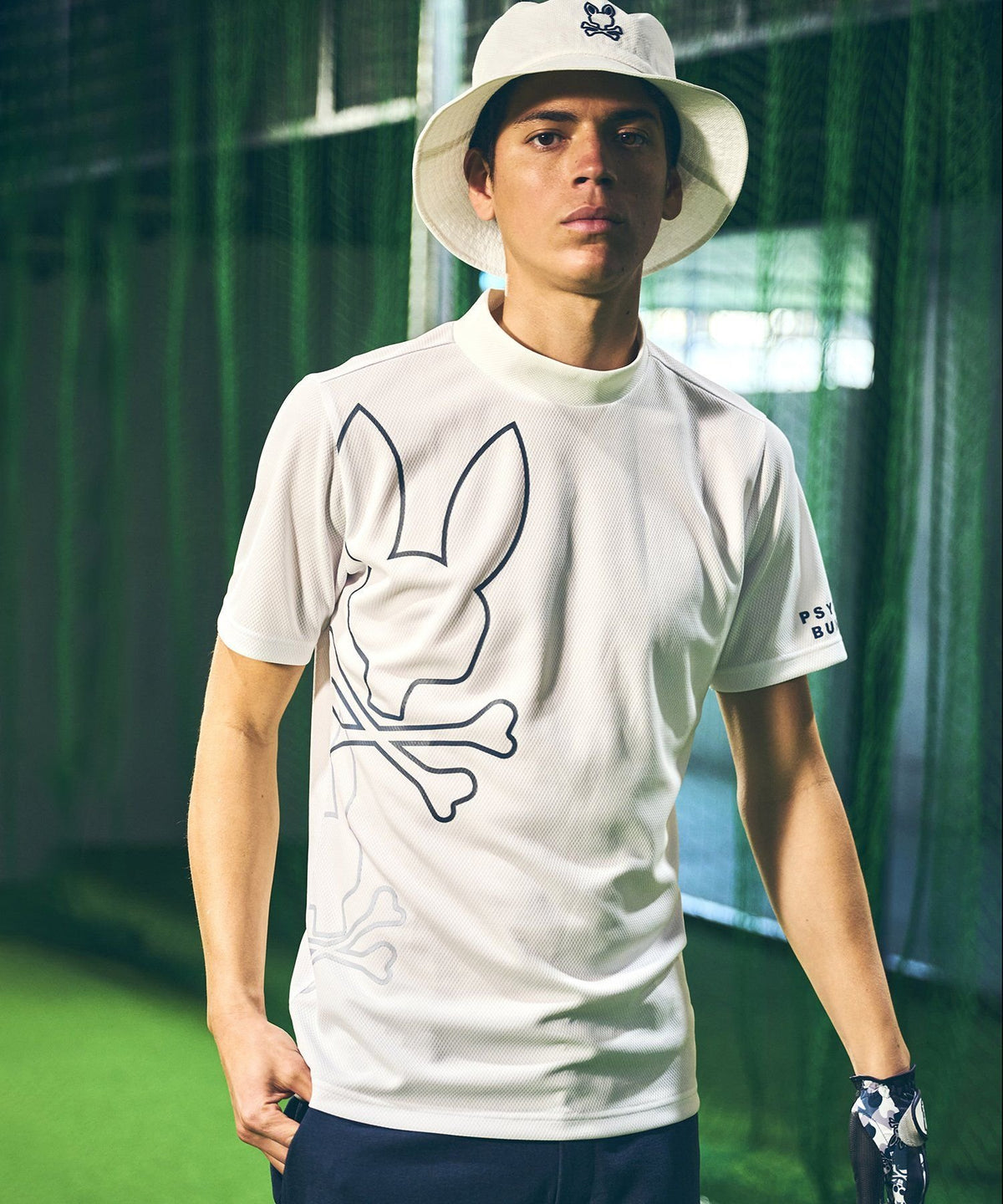 [GOLF] Outline 2BUNNY Dry mesh mock neck T-shirt