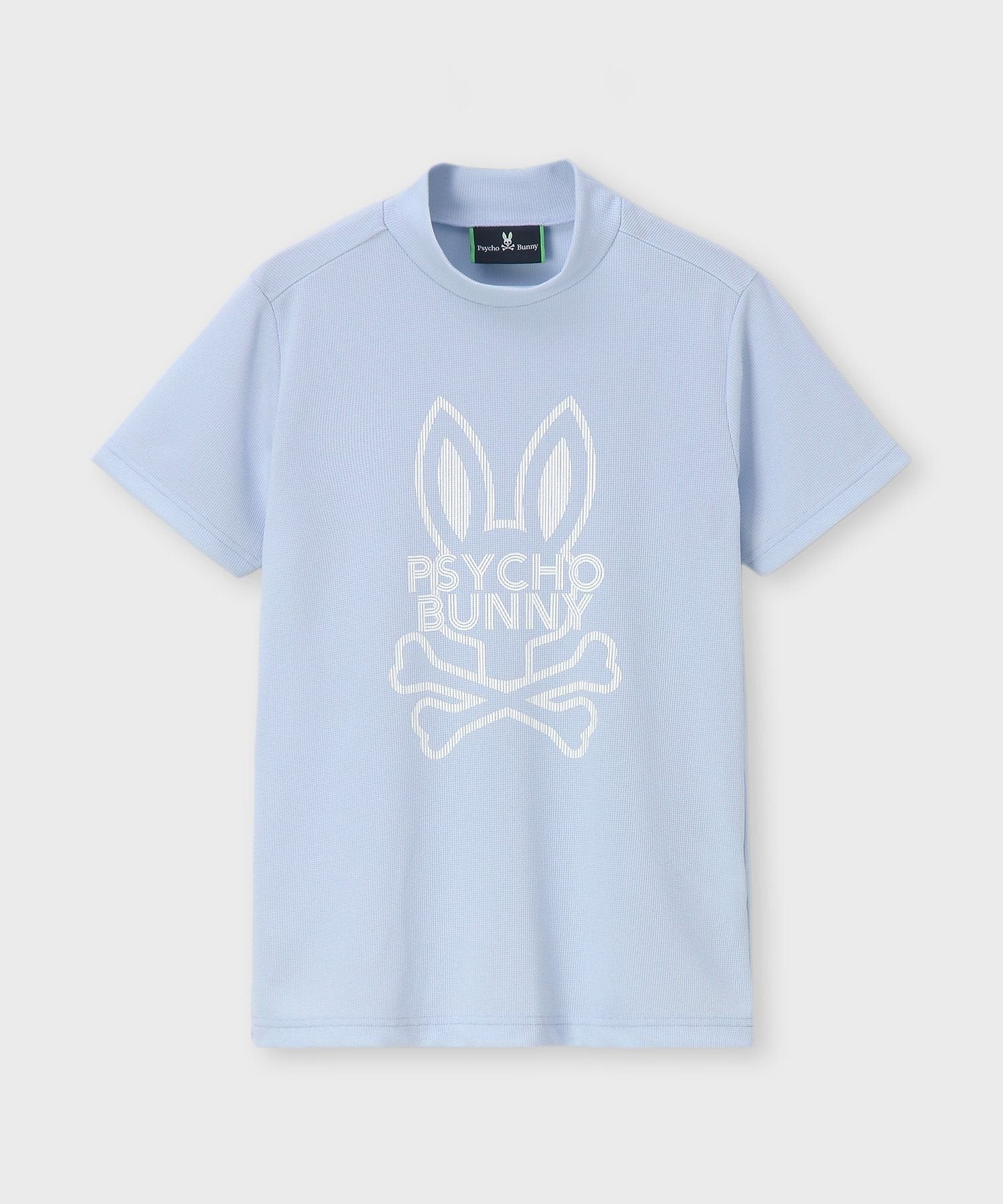 [GOLF][WOMEN]Big line logo dry mini waffle mock neck T-shirt