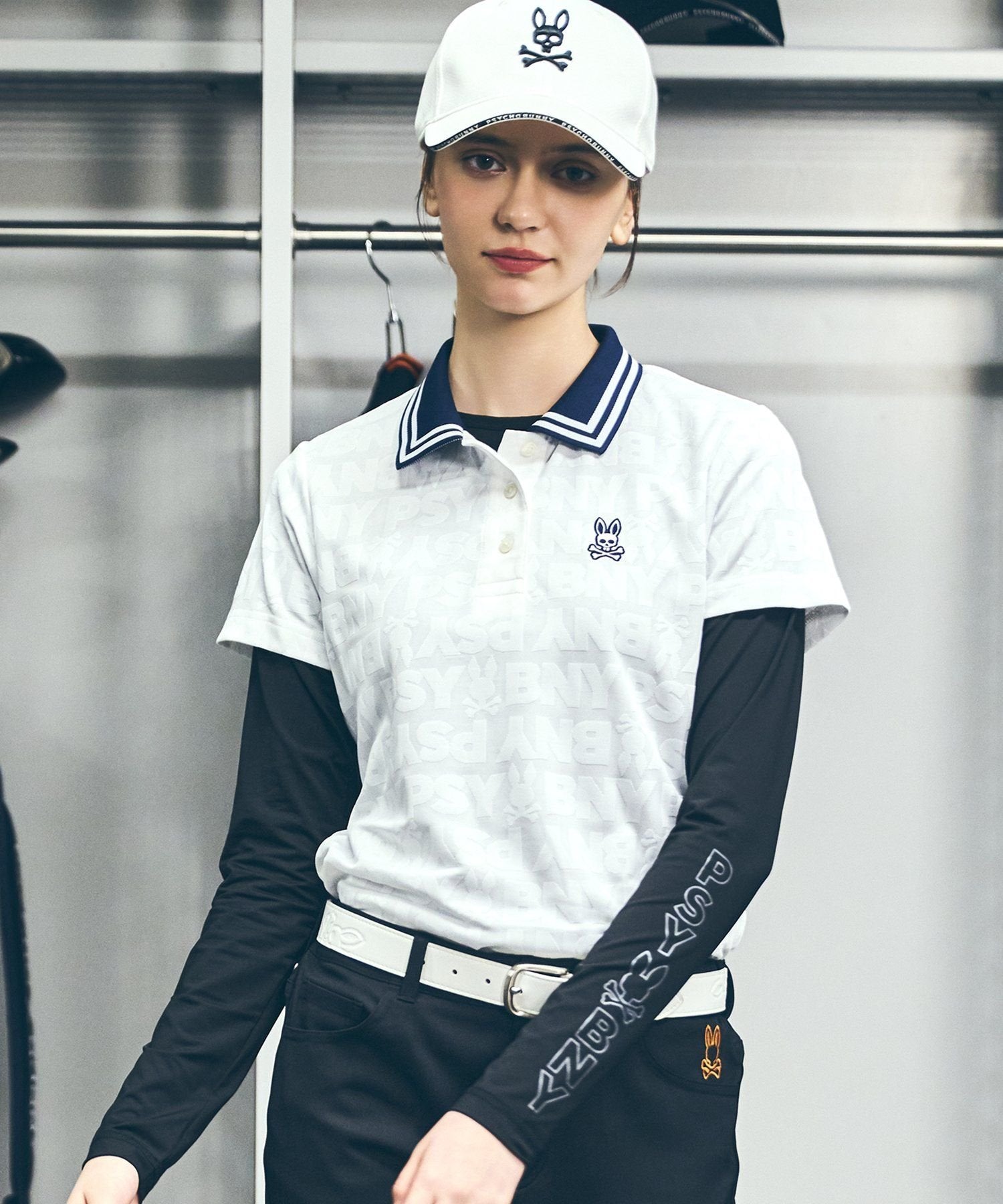 GOLF][WOMEN]オリジナルジャガード BUNNYポロシャツ