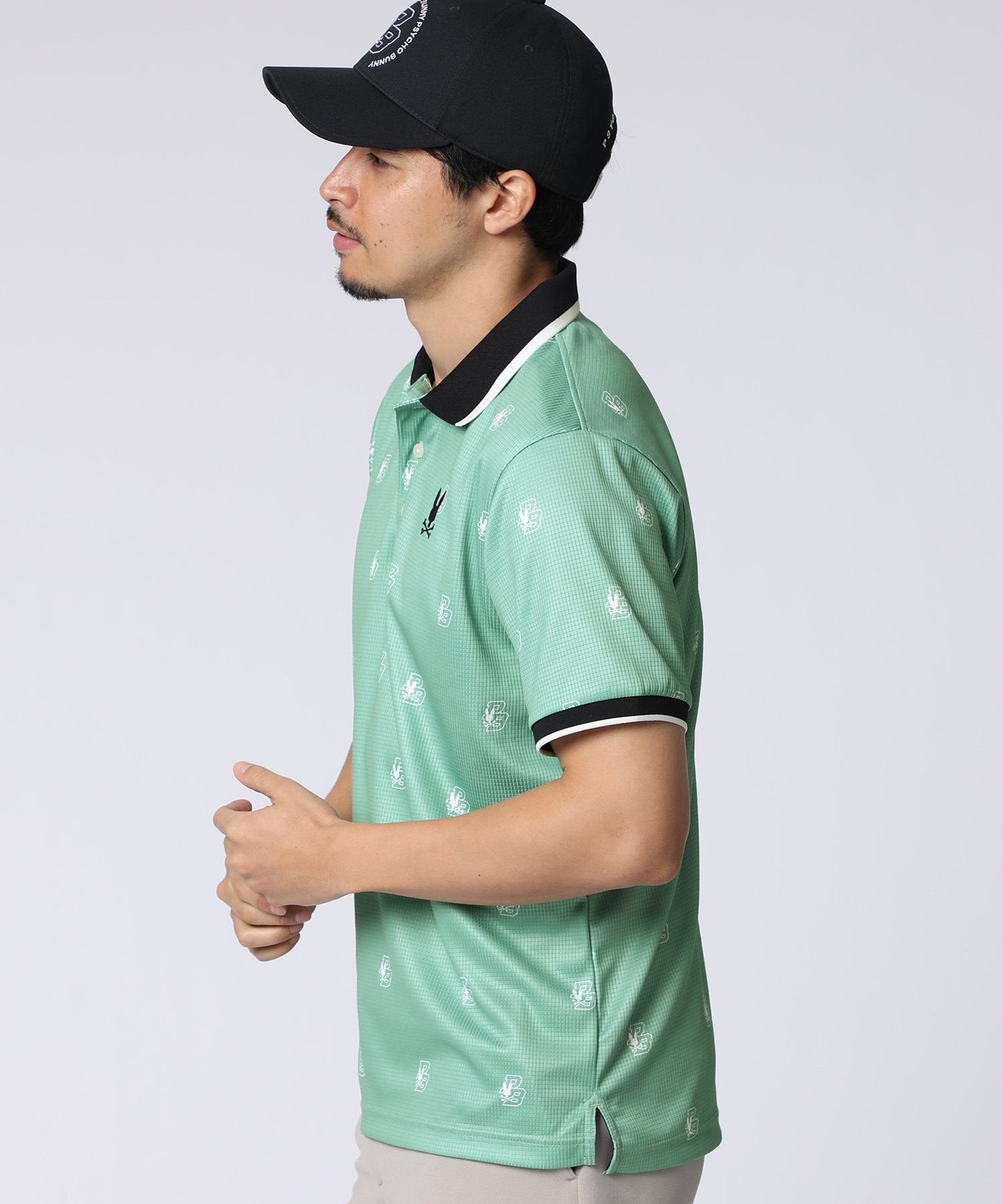 GOLF]カレッジモノグラムプリント ポロシャツ