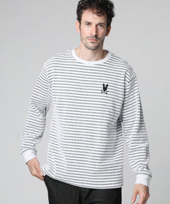 ケーブルライク ボーダー　 ロングスリーブTシャツ