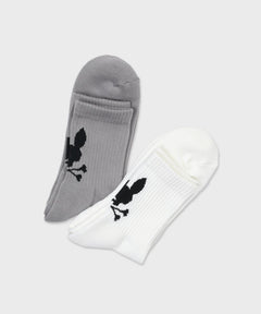 [WEB限定]2PACK シルエットバニー 　リブソックス