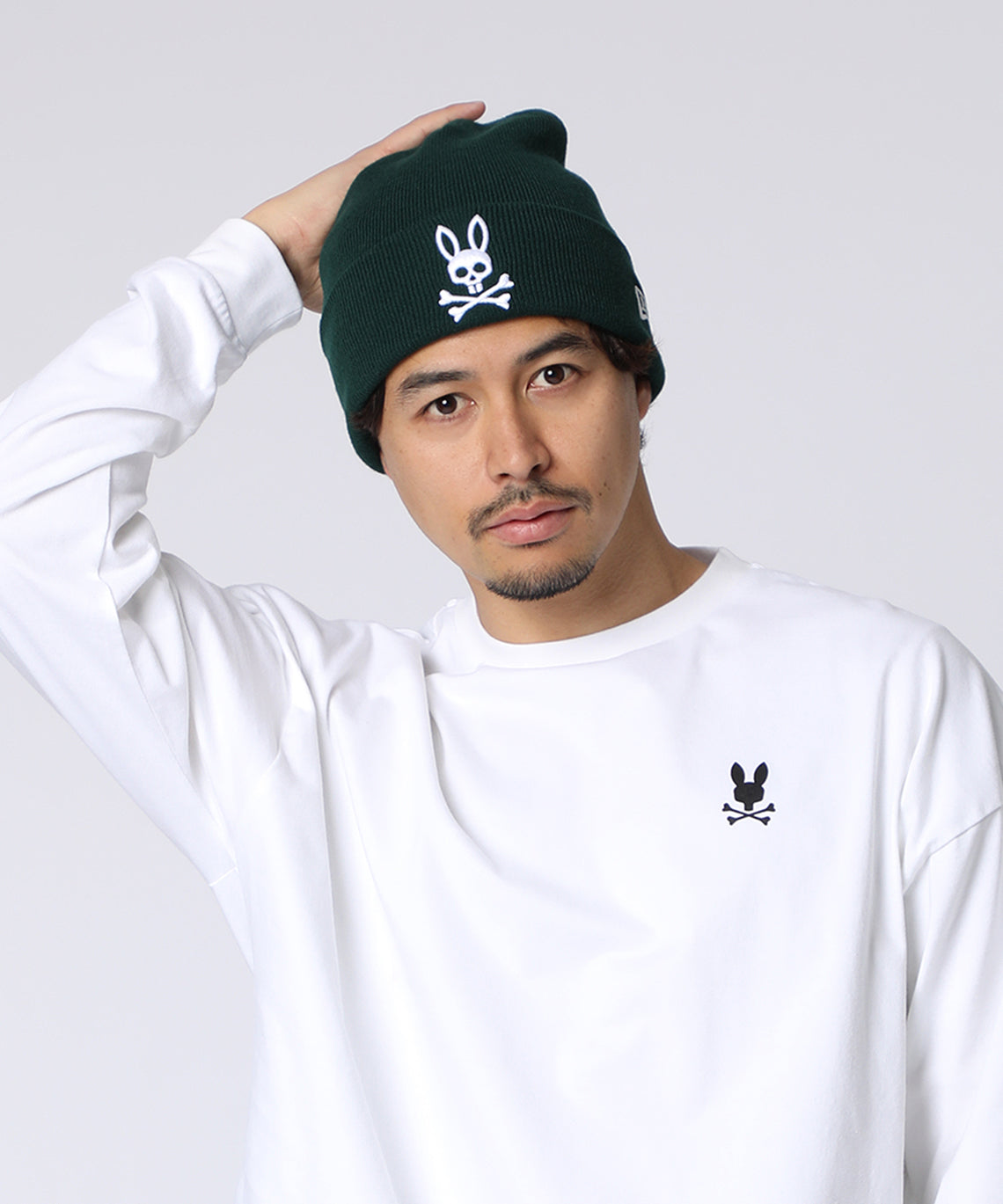 NEW ERA® / Psycho Bunnyコラボ　  ベーシックカフニットキャップ