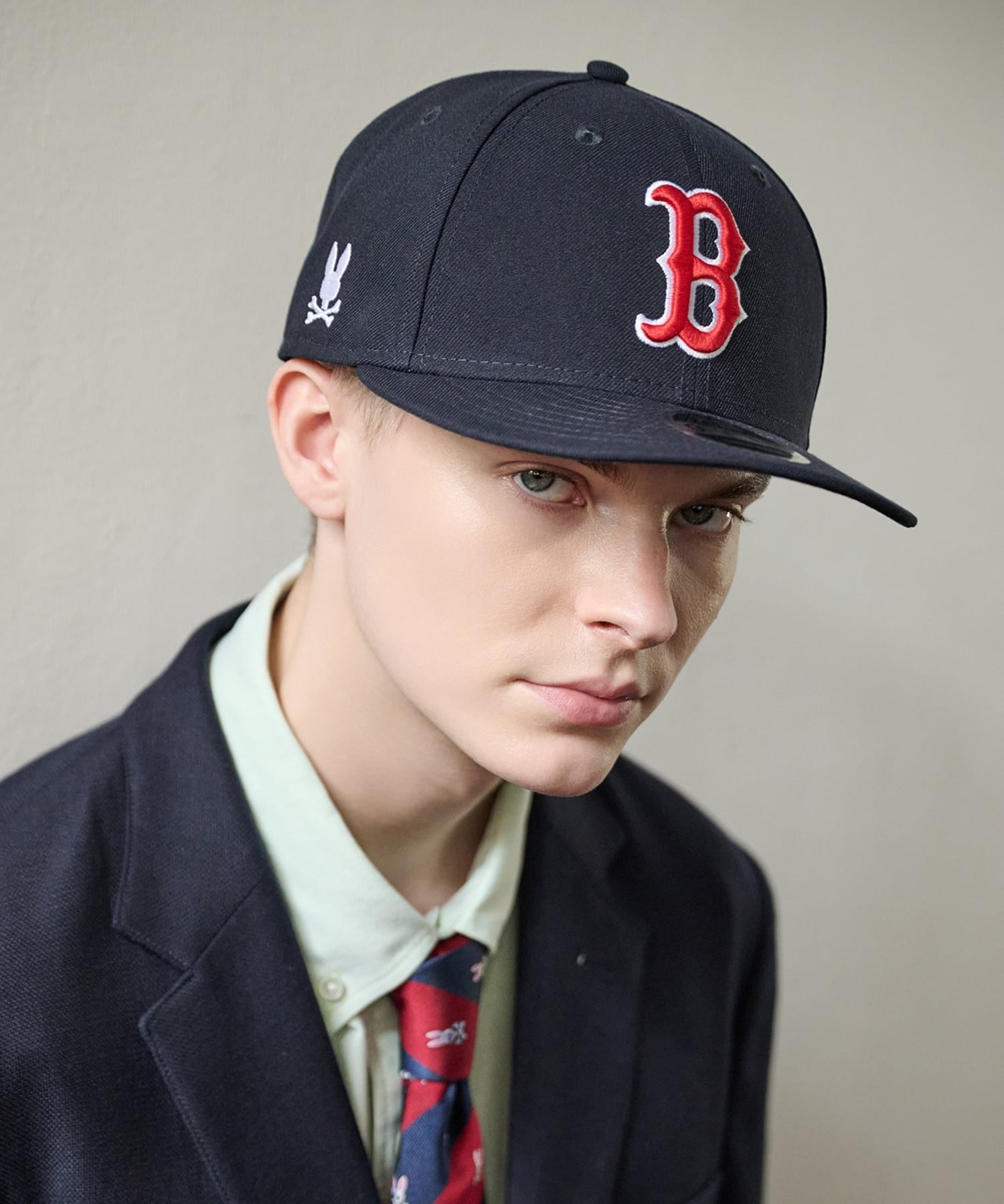 Psycho Bunny 9FIFTY ベースボールキャップ ブラック NEW ERA MLBコラボキャップ LP 9FIFTY（BOS）