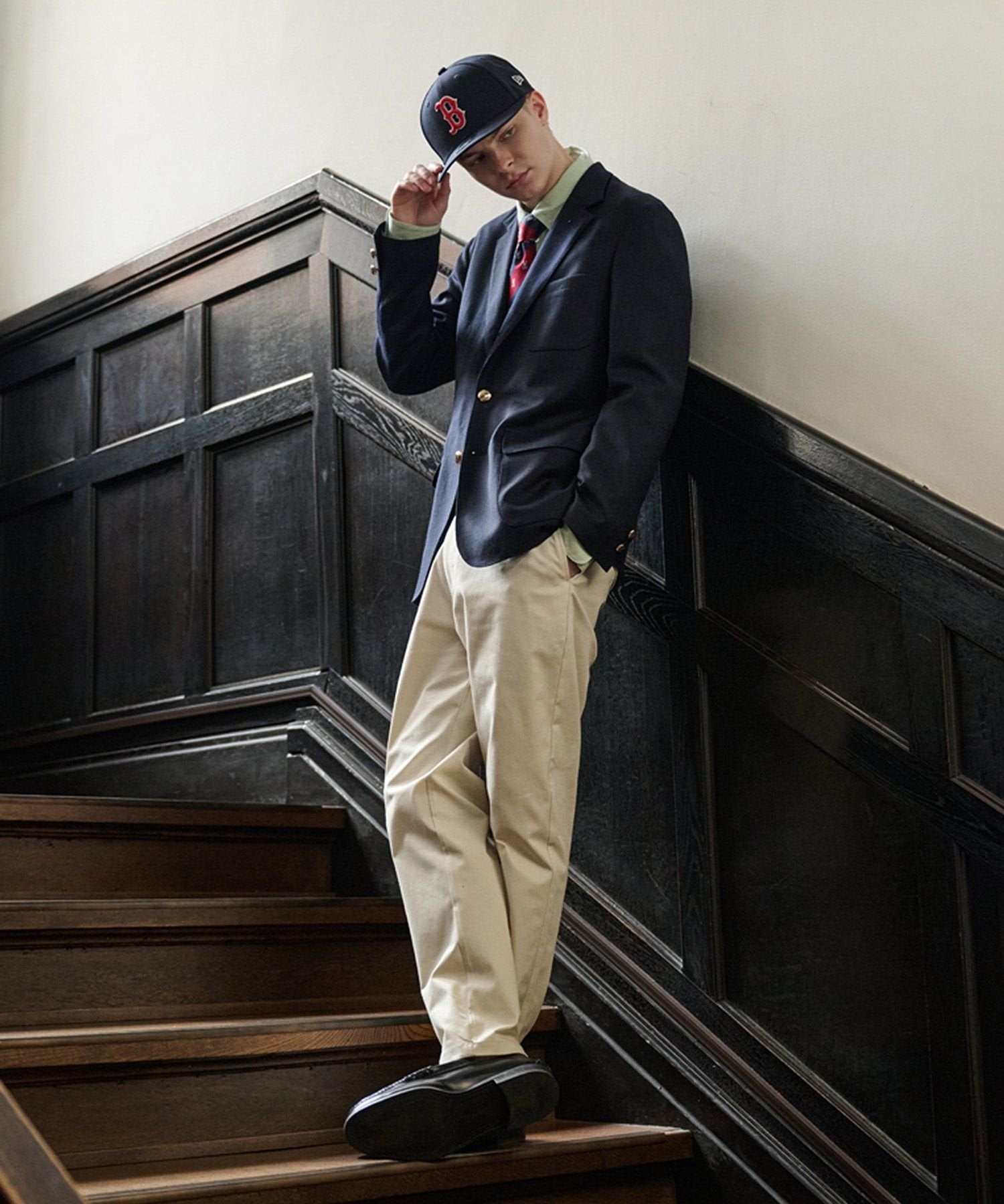 ウールホップサック 3ボタン 　テーラードジャケット