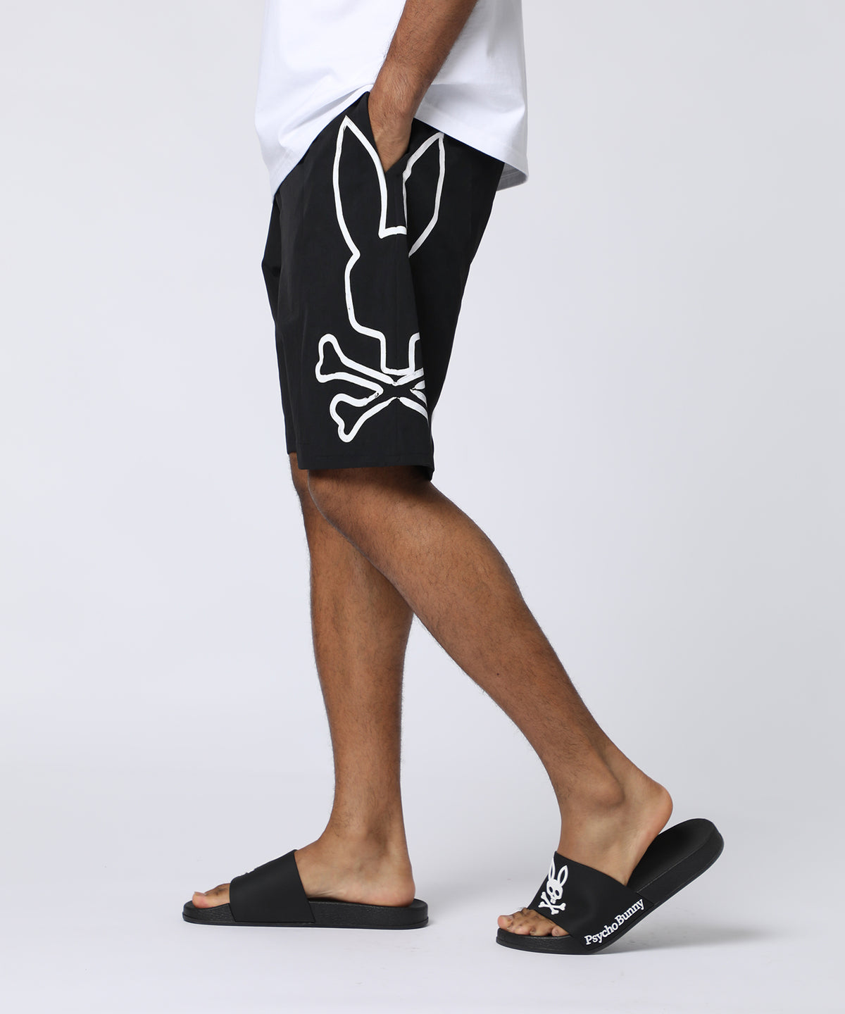 Side logo bunny stretch shorts