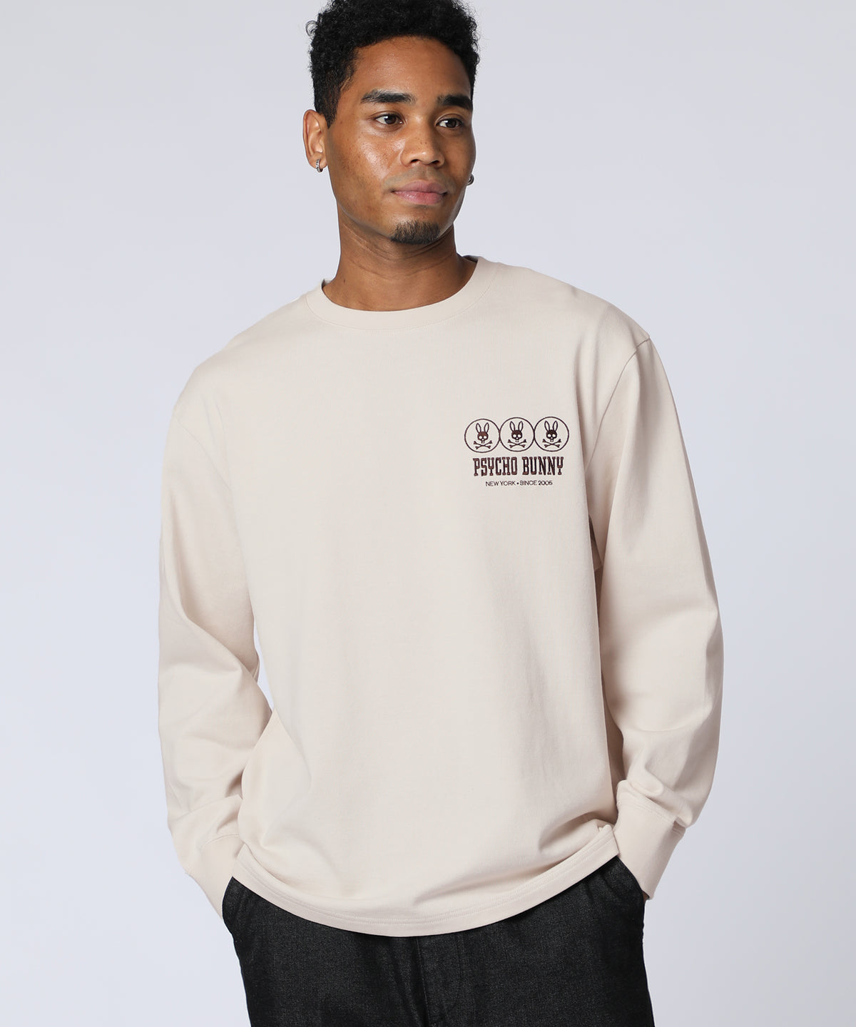 Triple Badge Bunny Long Sleeve T-Shirt