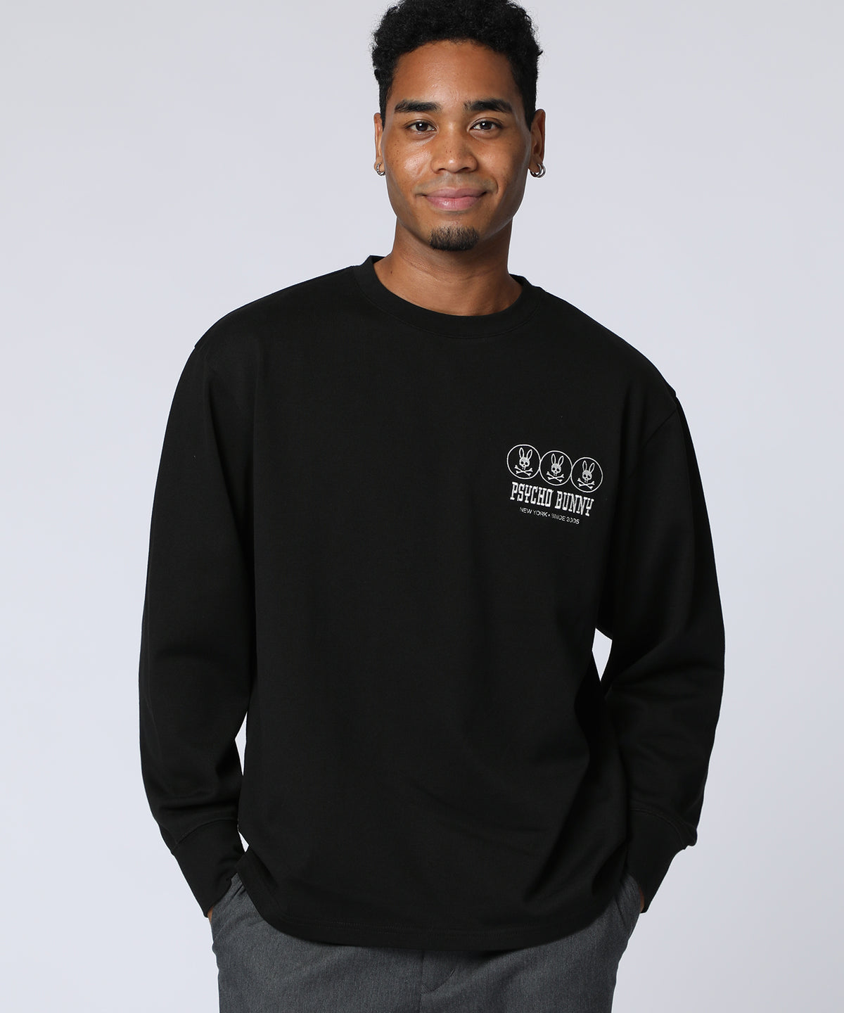 Triple Badge Bunny Long Sleeve T-Shirt