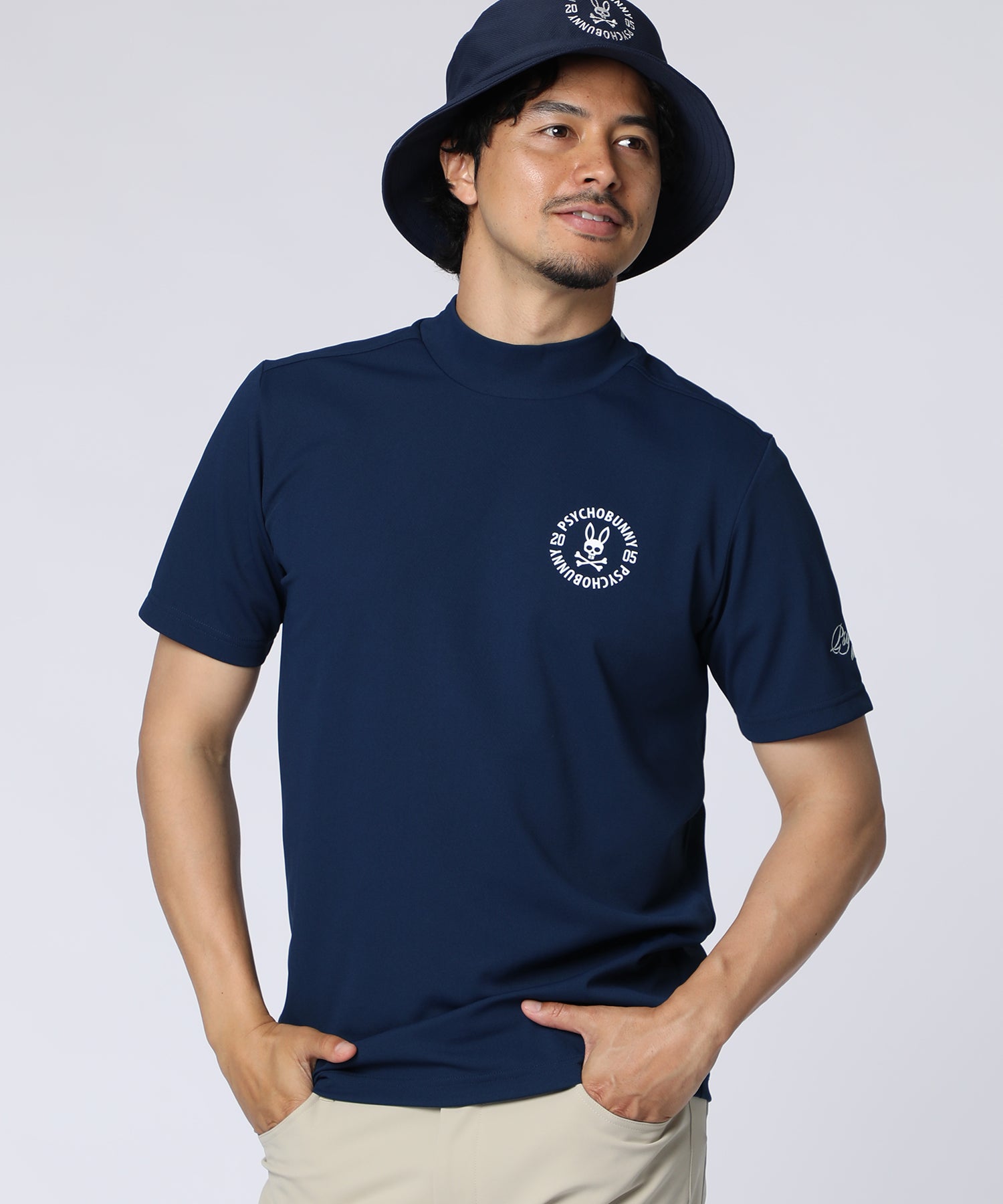 GOLF]サークルロゴテック UVモックネックTシャツ