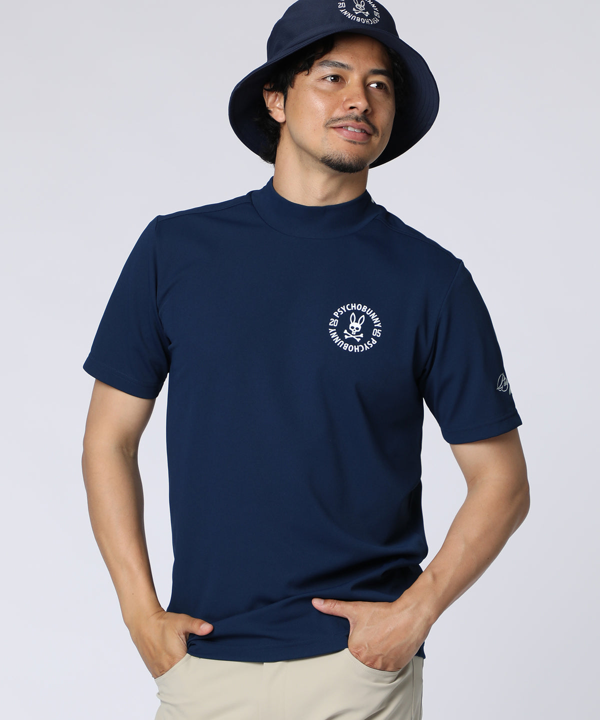 [GOLF]サークルロゴテック UVモックネックTシャツ