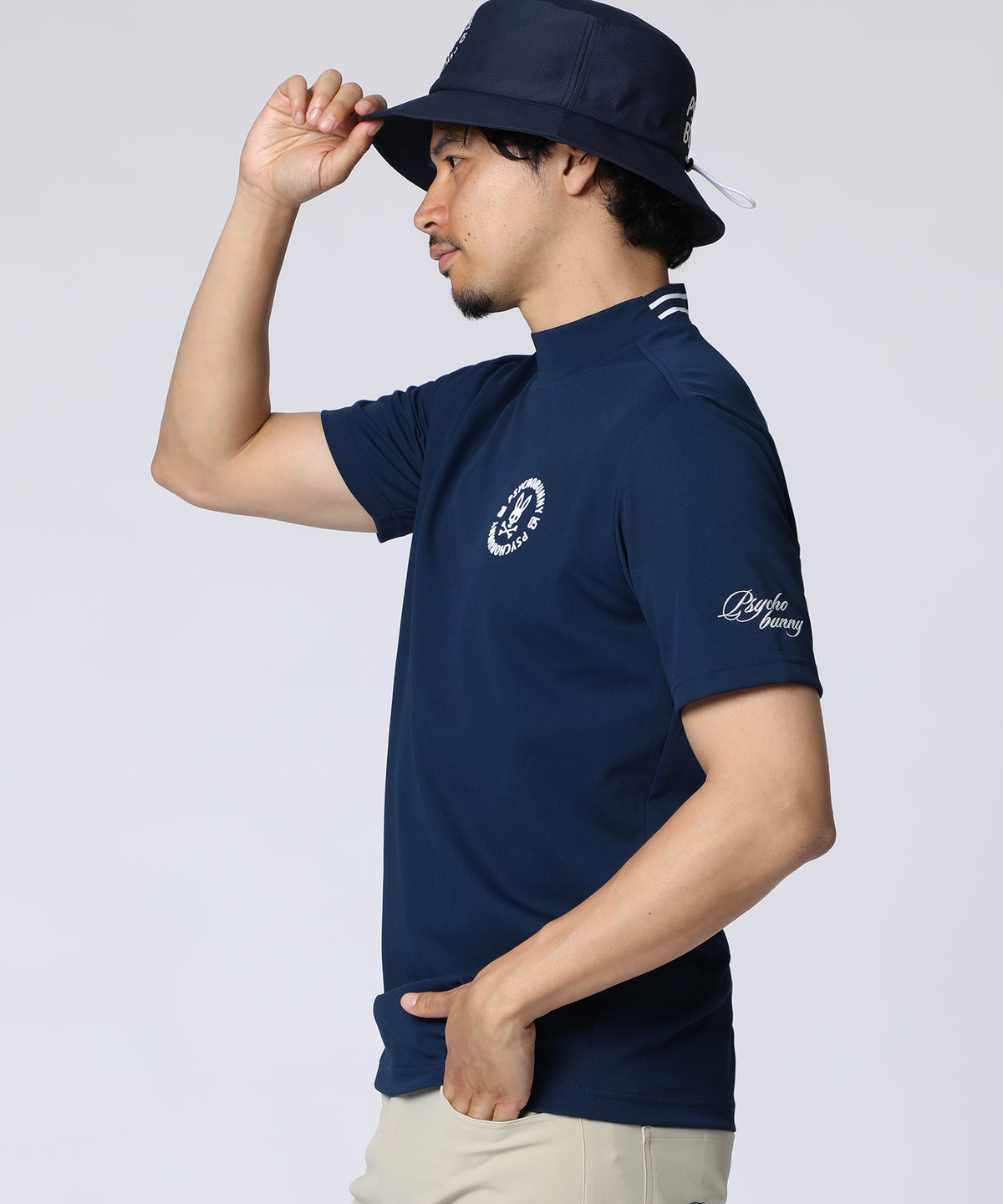 [GOLF]サークルロゴテック UVモックネックTシャツ