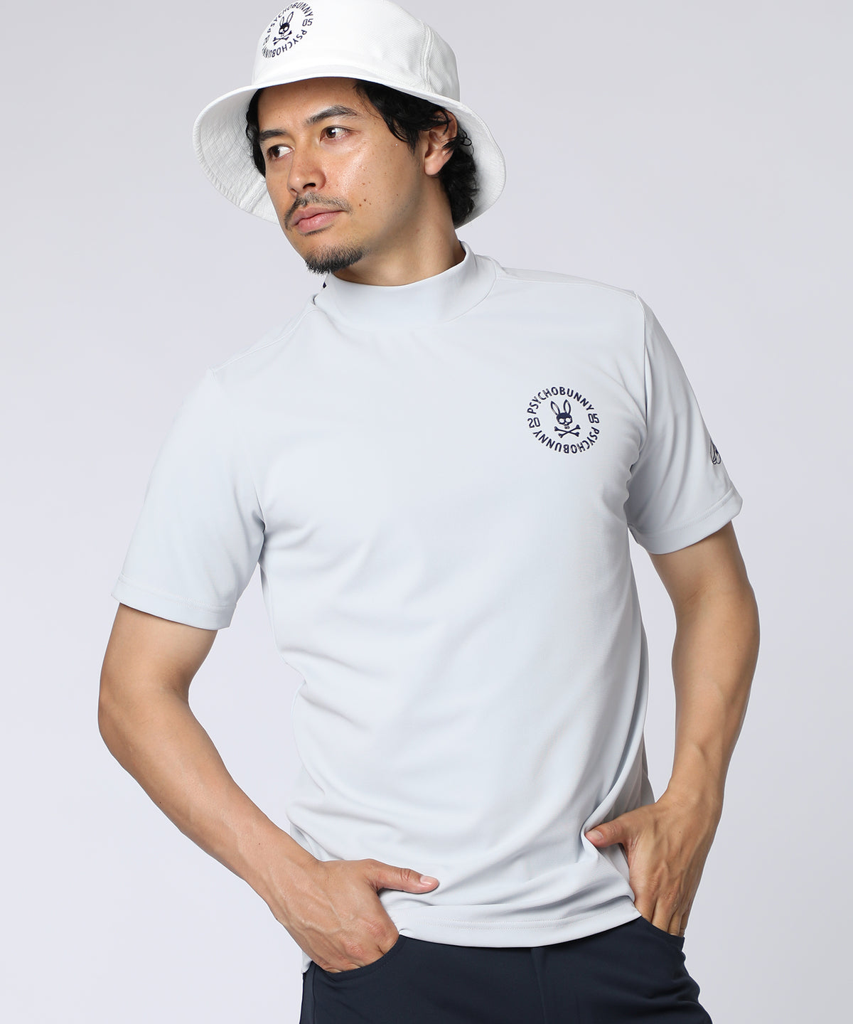 [GOLF]サークルロゴテック UVモックネックTシャツ