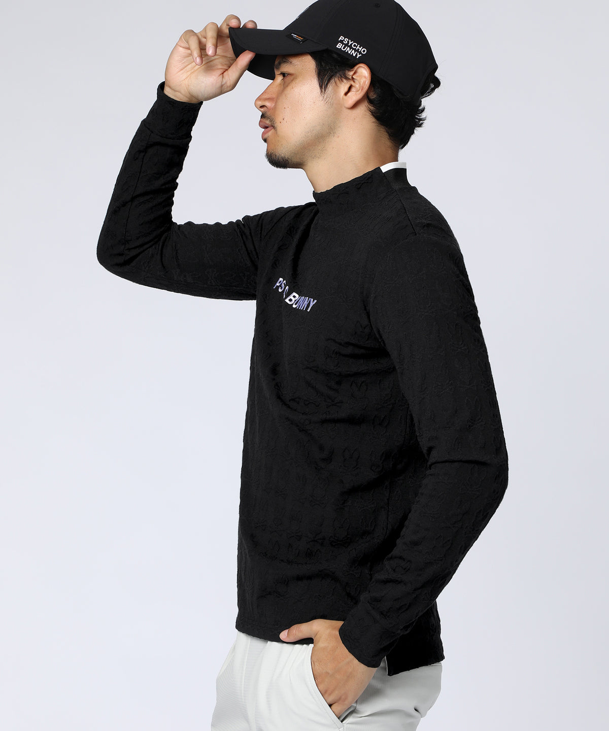 [GOLF]バニーモノグラムJQ 　ライトモックネックTシャツ