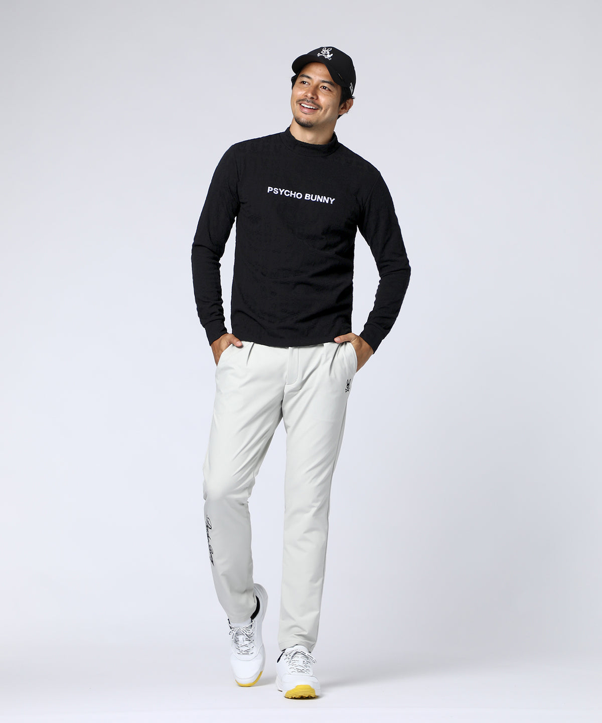 [GOLF]バニーモノグラムJQ 　ライトモックネックTシャツ