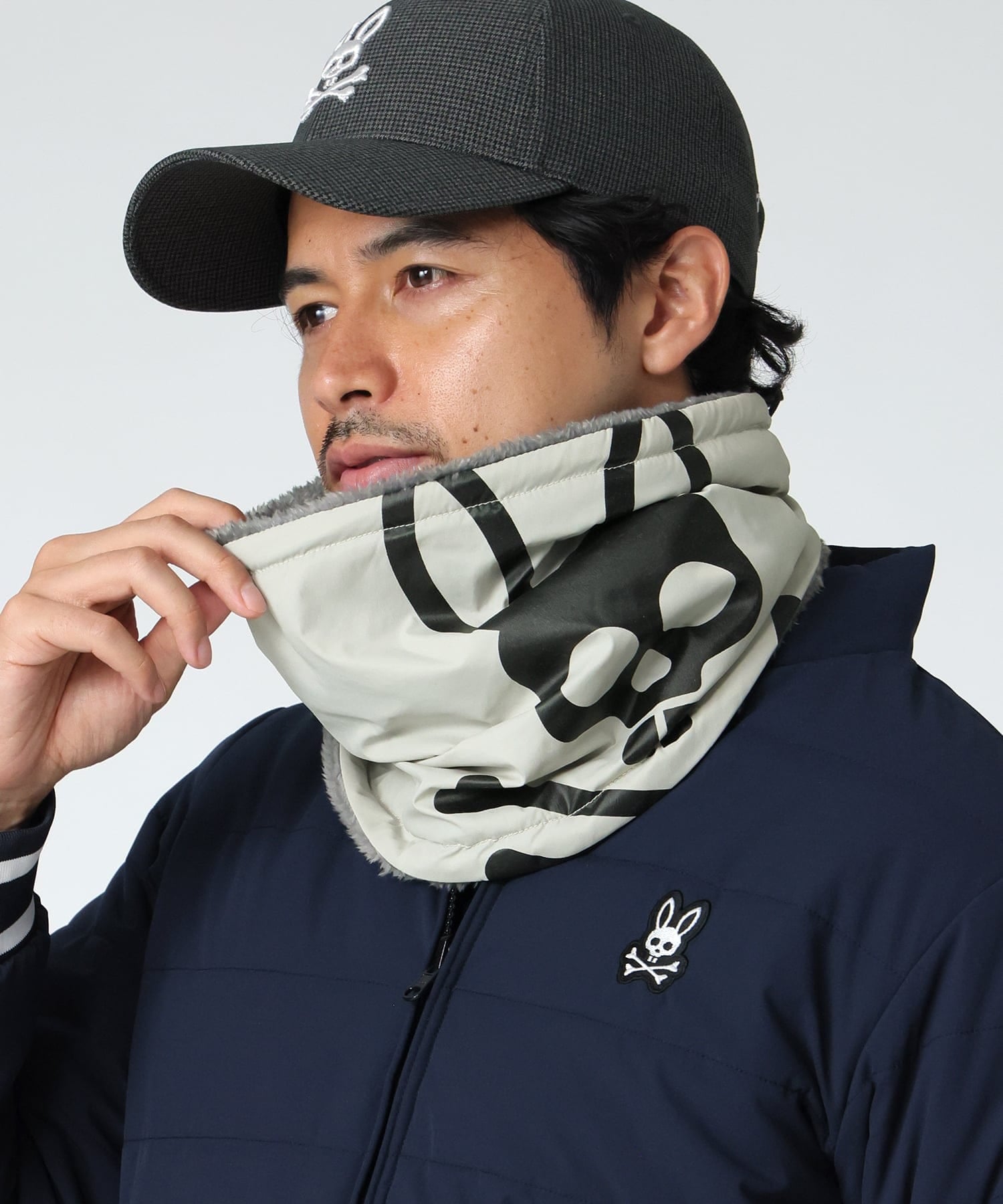 GRANCY ネックウォーマーしろ neck warmer