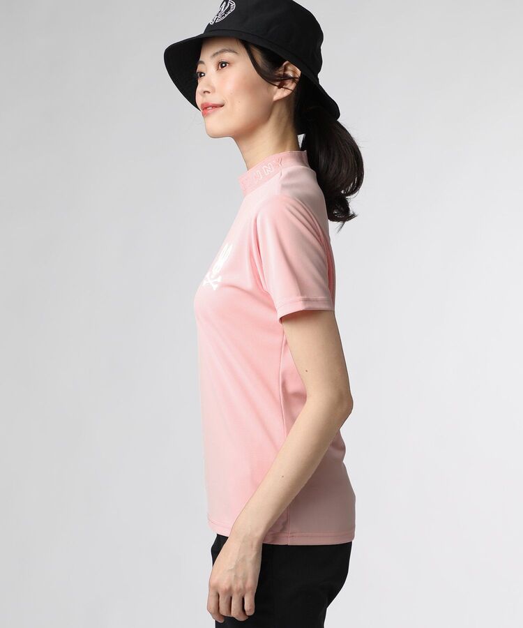 GOLF][WOMEN]スペースマスター ジャガードロゴ 半袖モックネック