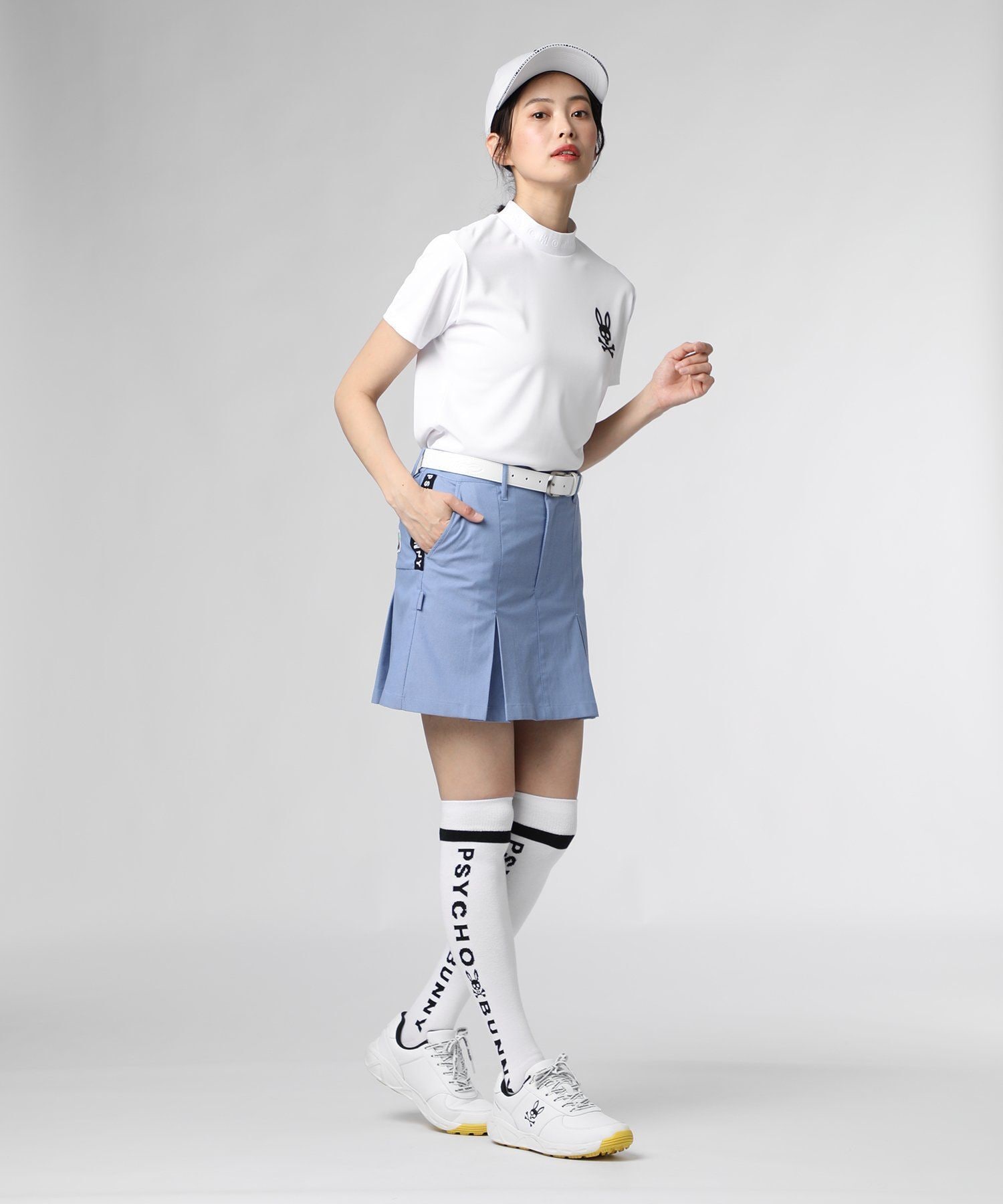 熱販売 GOLF][WOMEN]スペースマスター ジャガードロゴ 半袖モックネック パーリーゲイツ