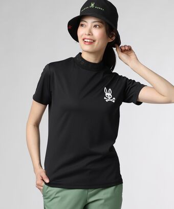 [GOLF][WOMEN]スペースマスター ジャガードロゴ 　半袖モックネック