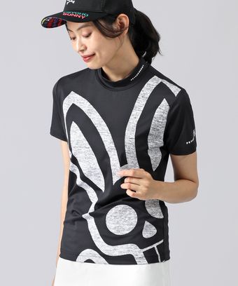 [GOLF][WOMEN] NEWビッグロゴ 半袖モックネック　 Tシャツ