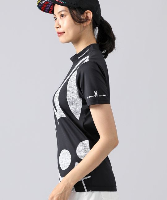 [GOLF][WOMEN] NEWビッグロゴ 半袖モックネック Tシャツ