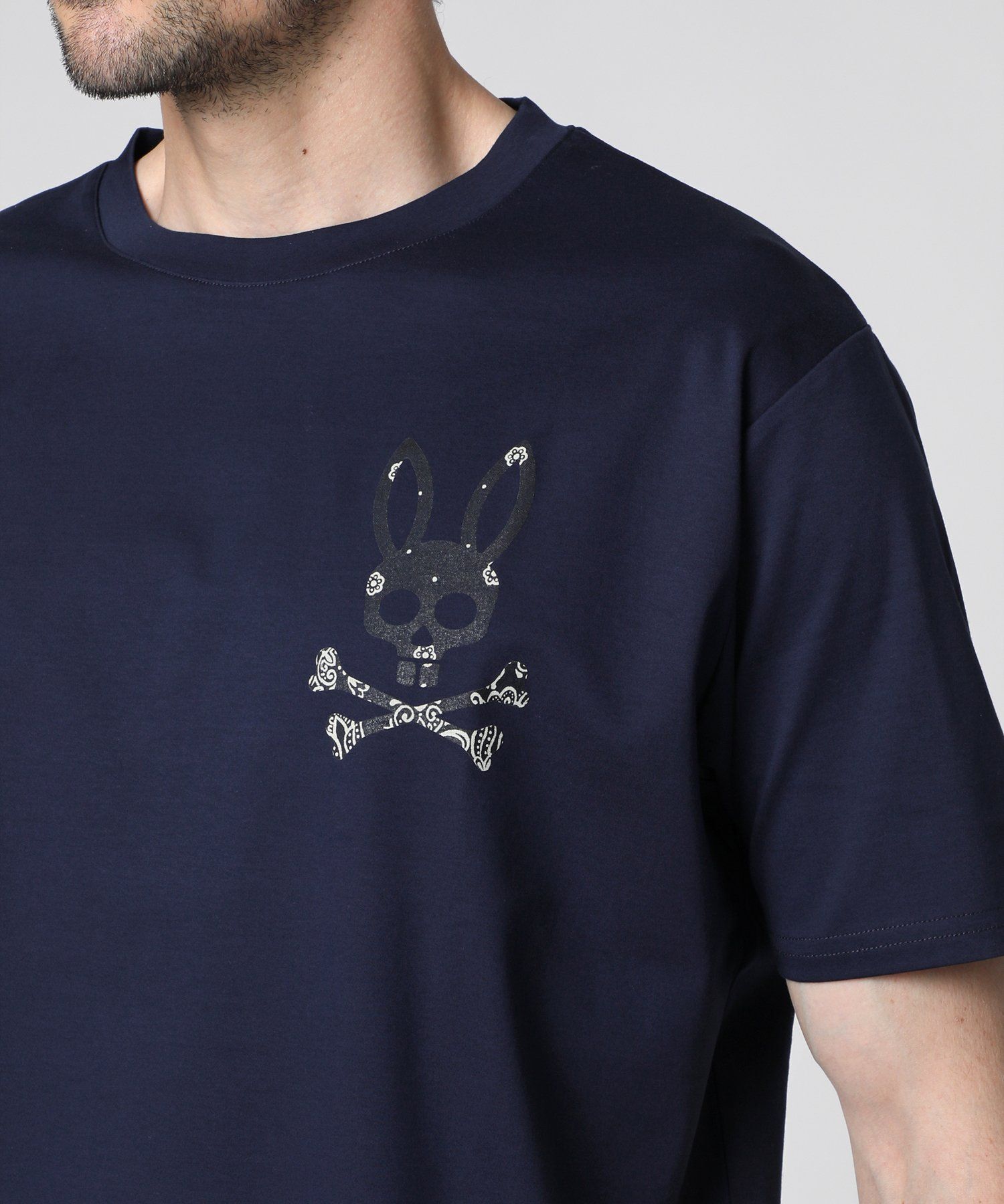 ペイズリーロゴ シルケットスムース Tシャツ｜Psycho Bunny
