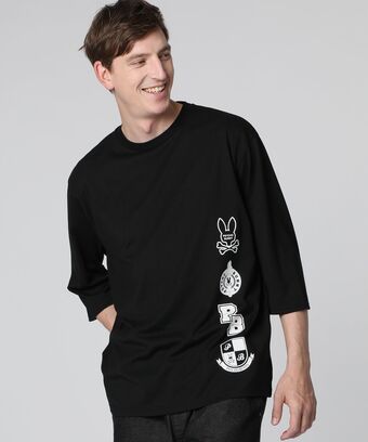 [EC限定]アーカイブカレッジロゴ 7分丈 　Tシャツ