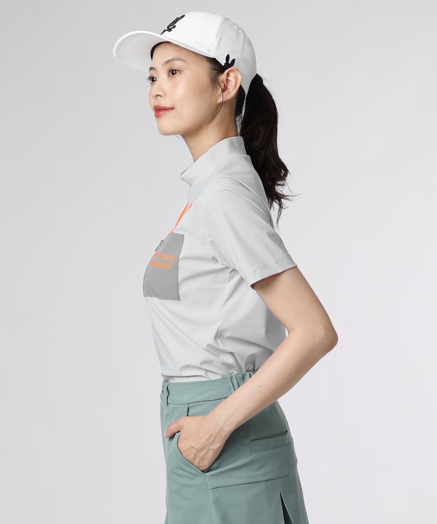 GOLF] [WOMEN]ポケットバニーモックネックTシャツ｜Psycho Bunny