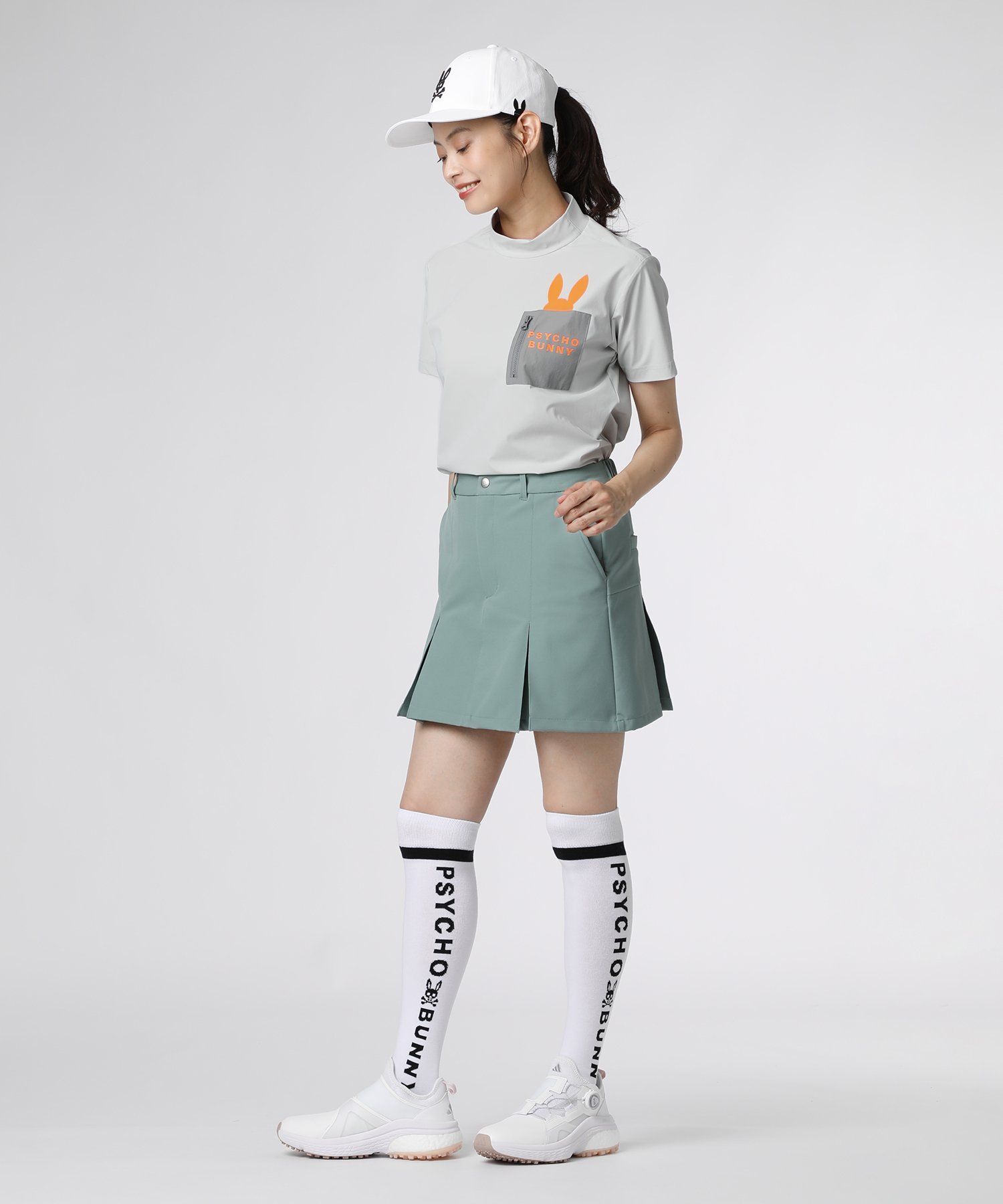 GOLF] [WOMEN]ポケットバニーモックネックTシャツ｜Psycho Bunny
